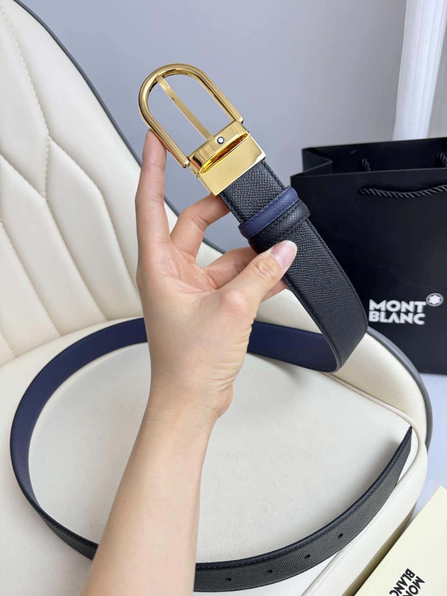 Montblanc Basic Belt Top Grain Leather M-l