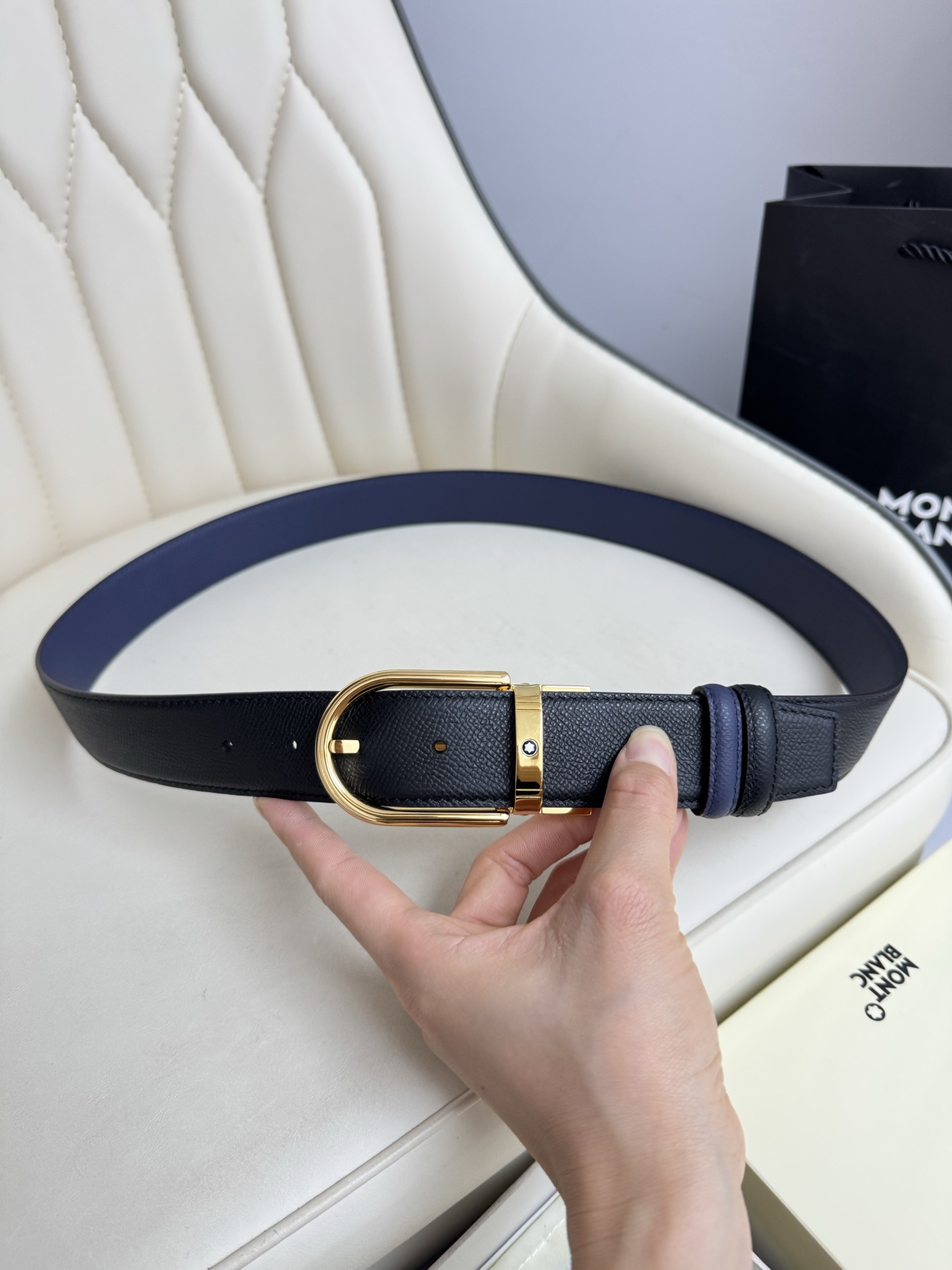 Montblanc Basic Belt Top Grain Leather M-l