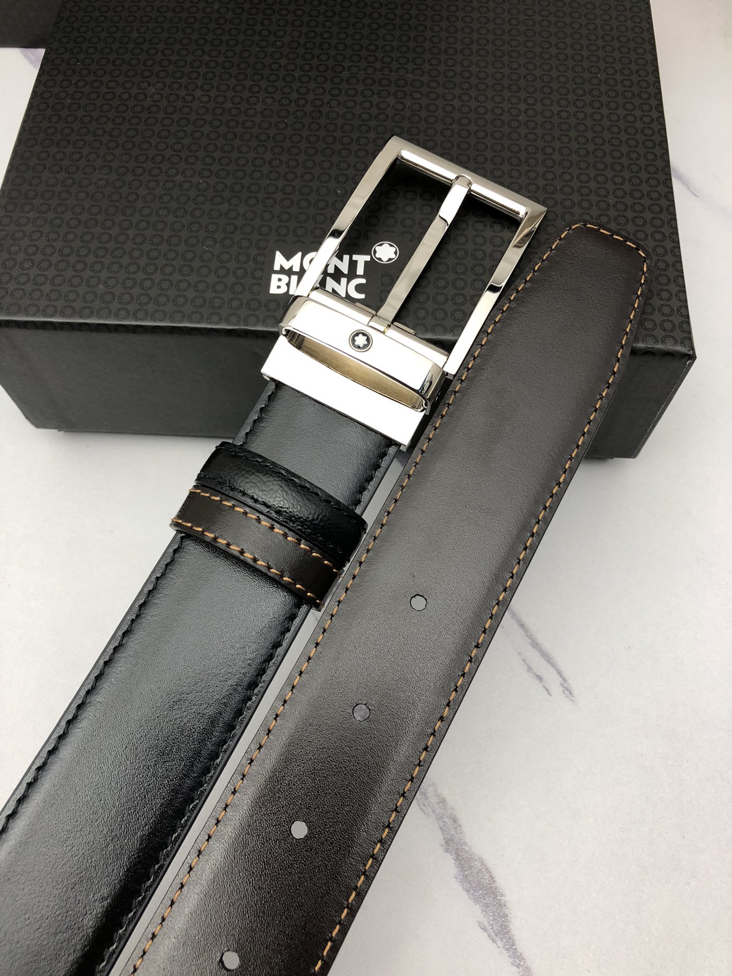 Montblanc Male Basic Belt Cow Leather Black M