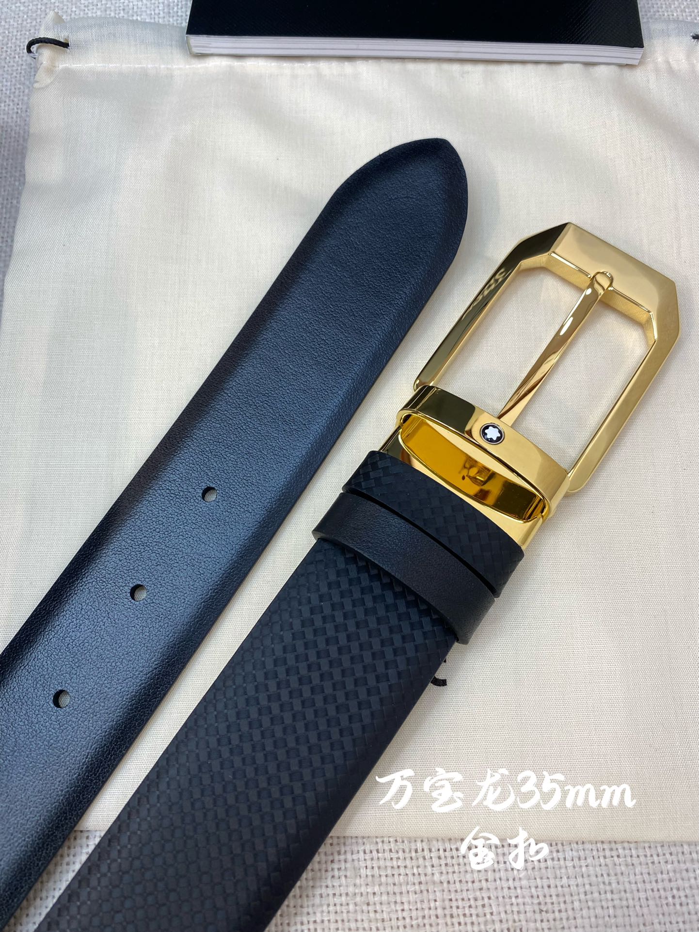 Montblanc Leather Belt Top Grain Leather M-l