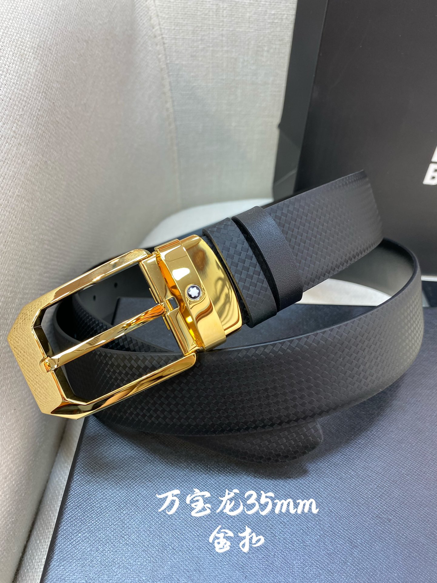 Montblanc Leather Belt Top Grain Leather M-l