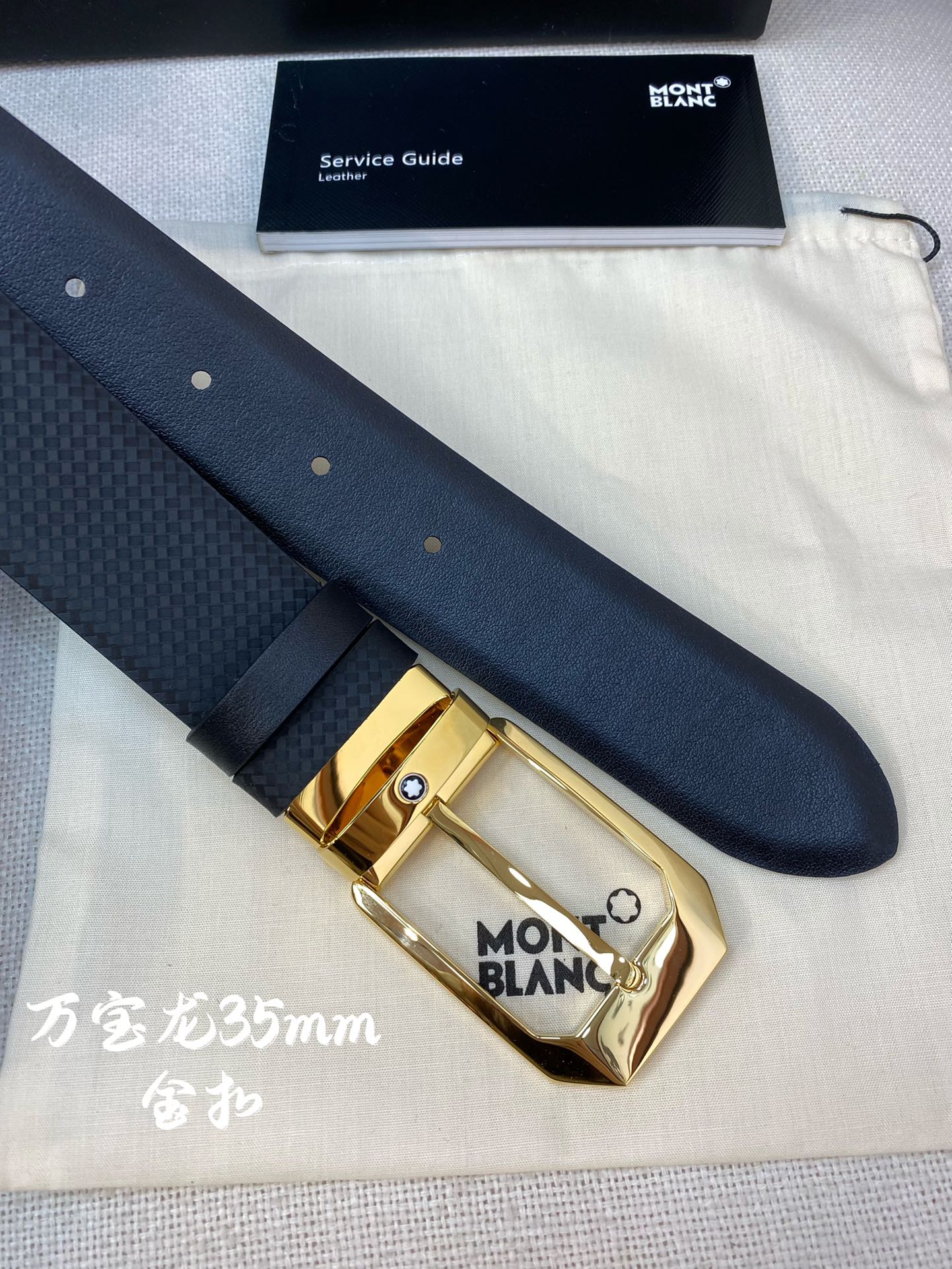Montblanc Leather Belt Top Grain Leather M-l