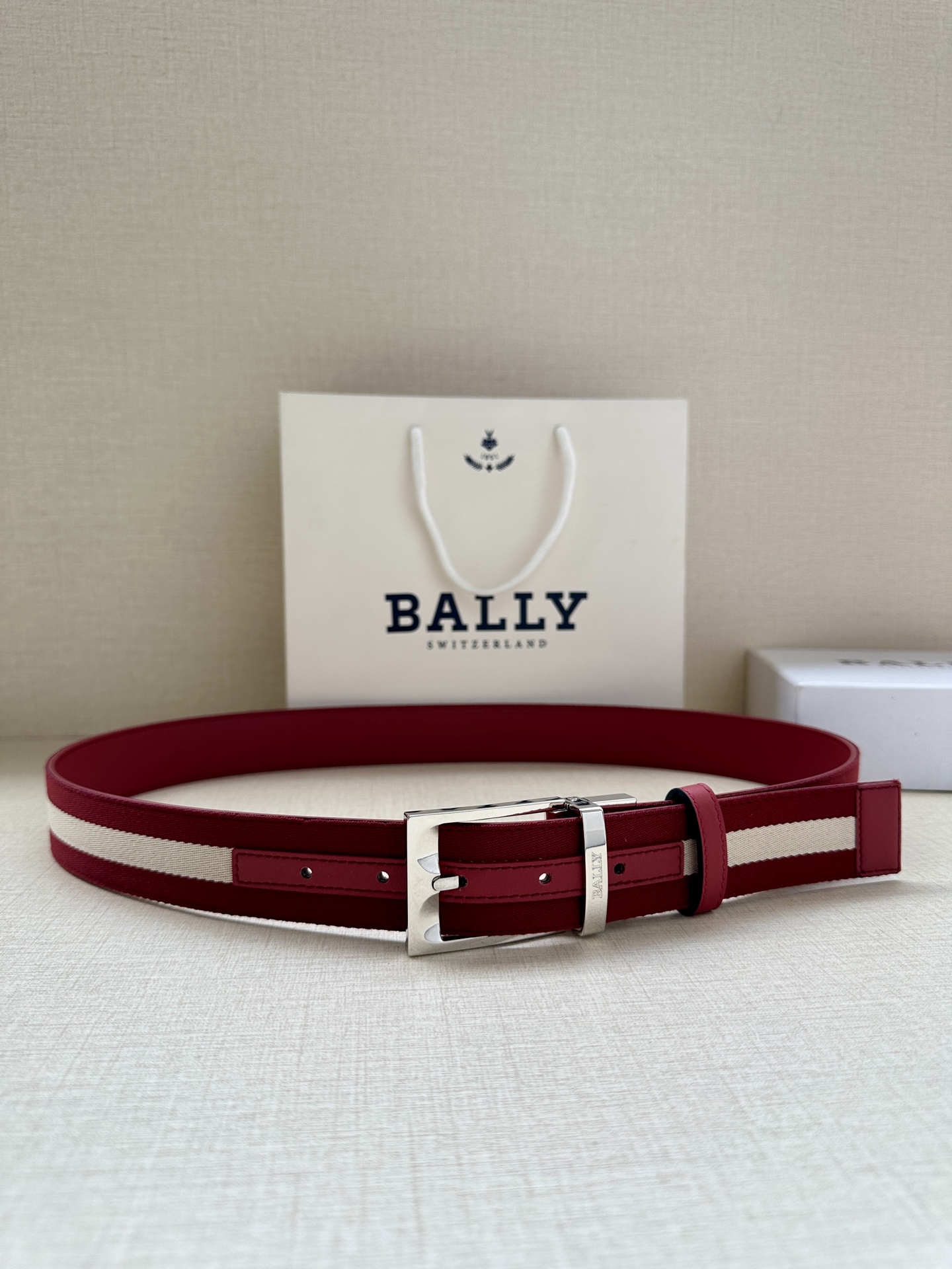 Bally Male Pin Buckle Belt Cow Leather M-l