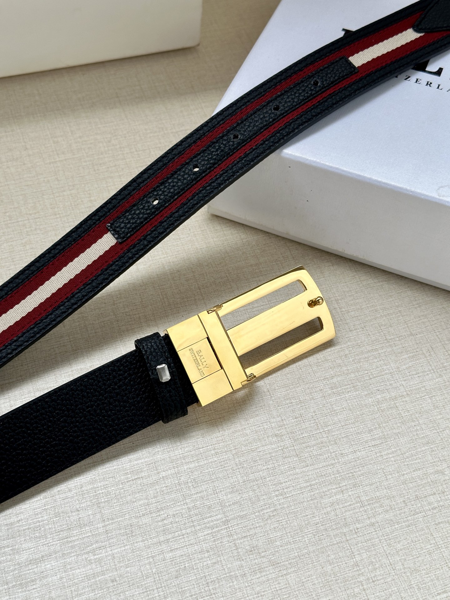 Bally Male Canvas Belt Canvas Blue M-l