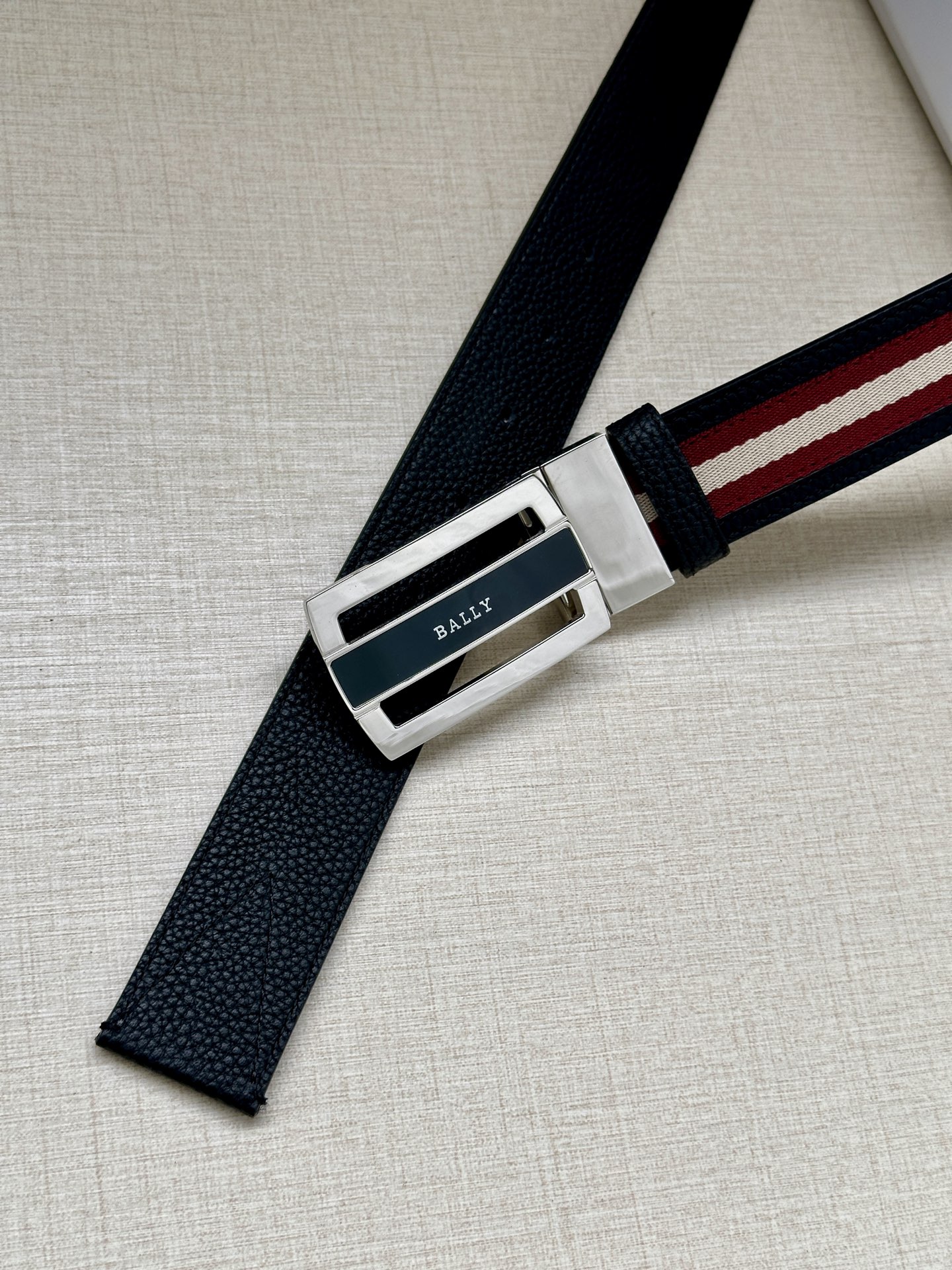 Bally Male Canvas Belt Canvas Blue M-l