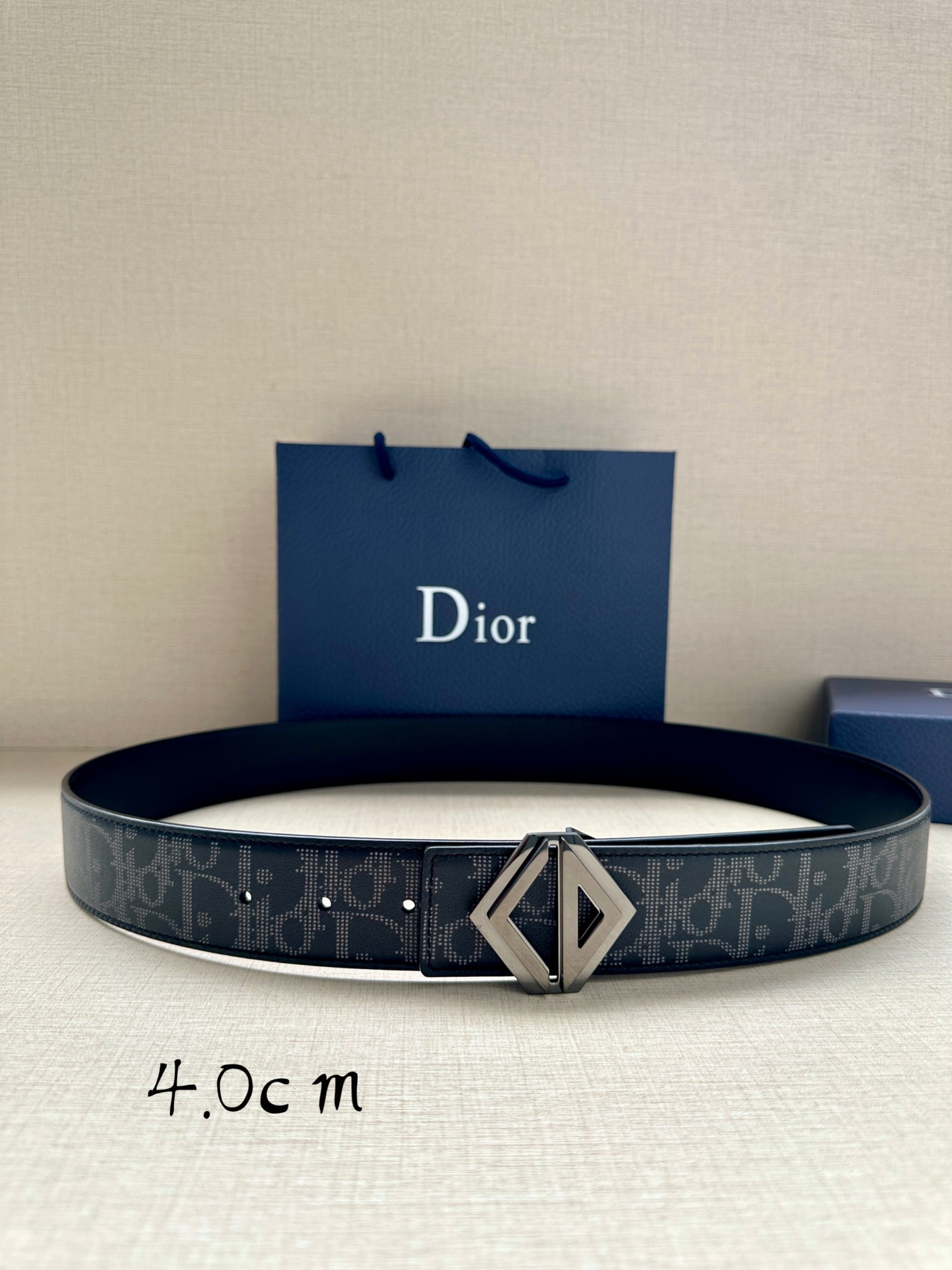 Dior Basic Belt Cow Leather Black M-l