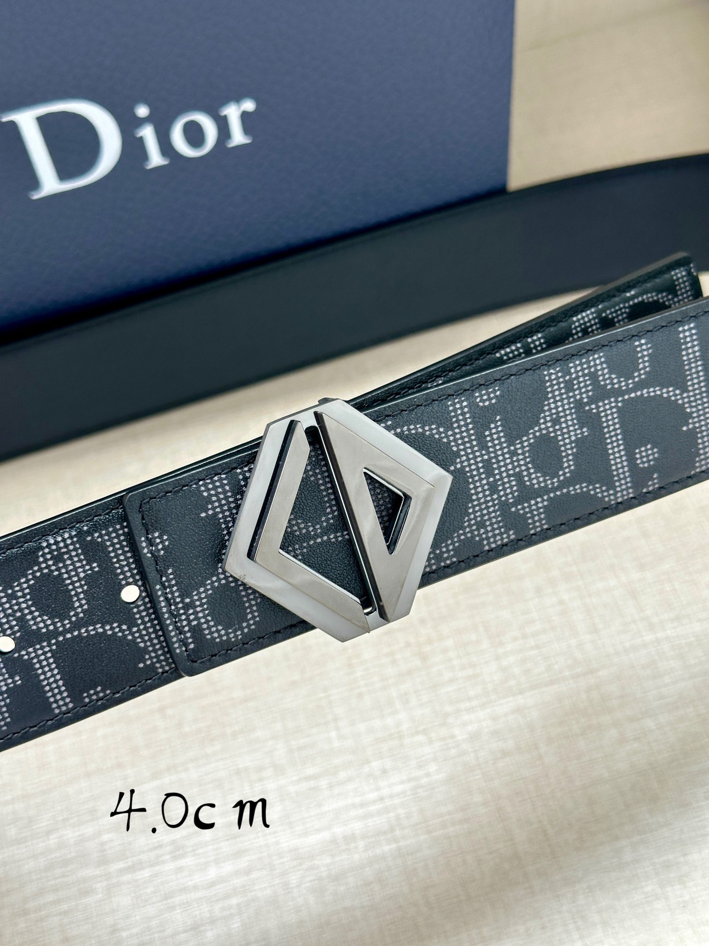Dior Basic Belt Cow Leather Black M-l