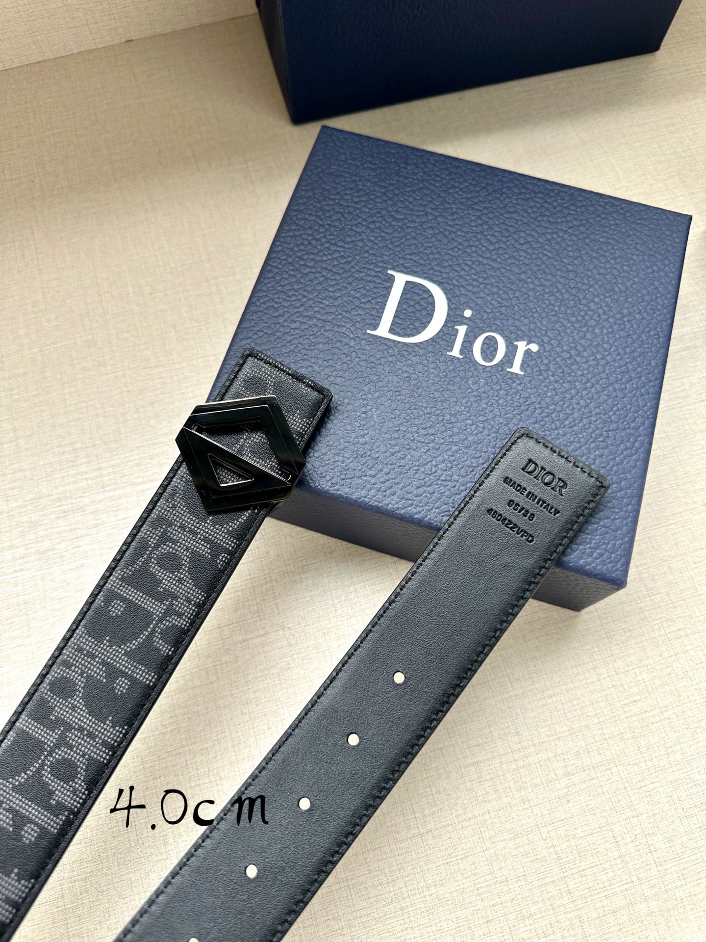 Dior Basic Belt Cow Leather Black M-l