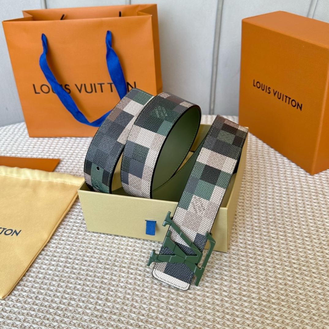 Louis Vuitton Male Basic Belt Cow Leather 40mm