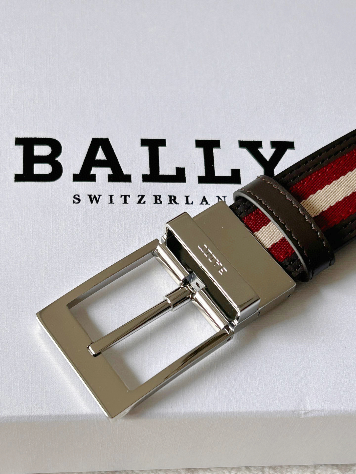 Bally Male Leather Belt Coffee M