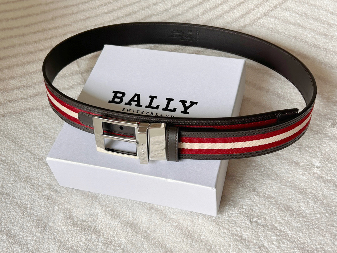 Bally Male Leather Belt Coffee M