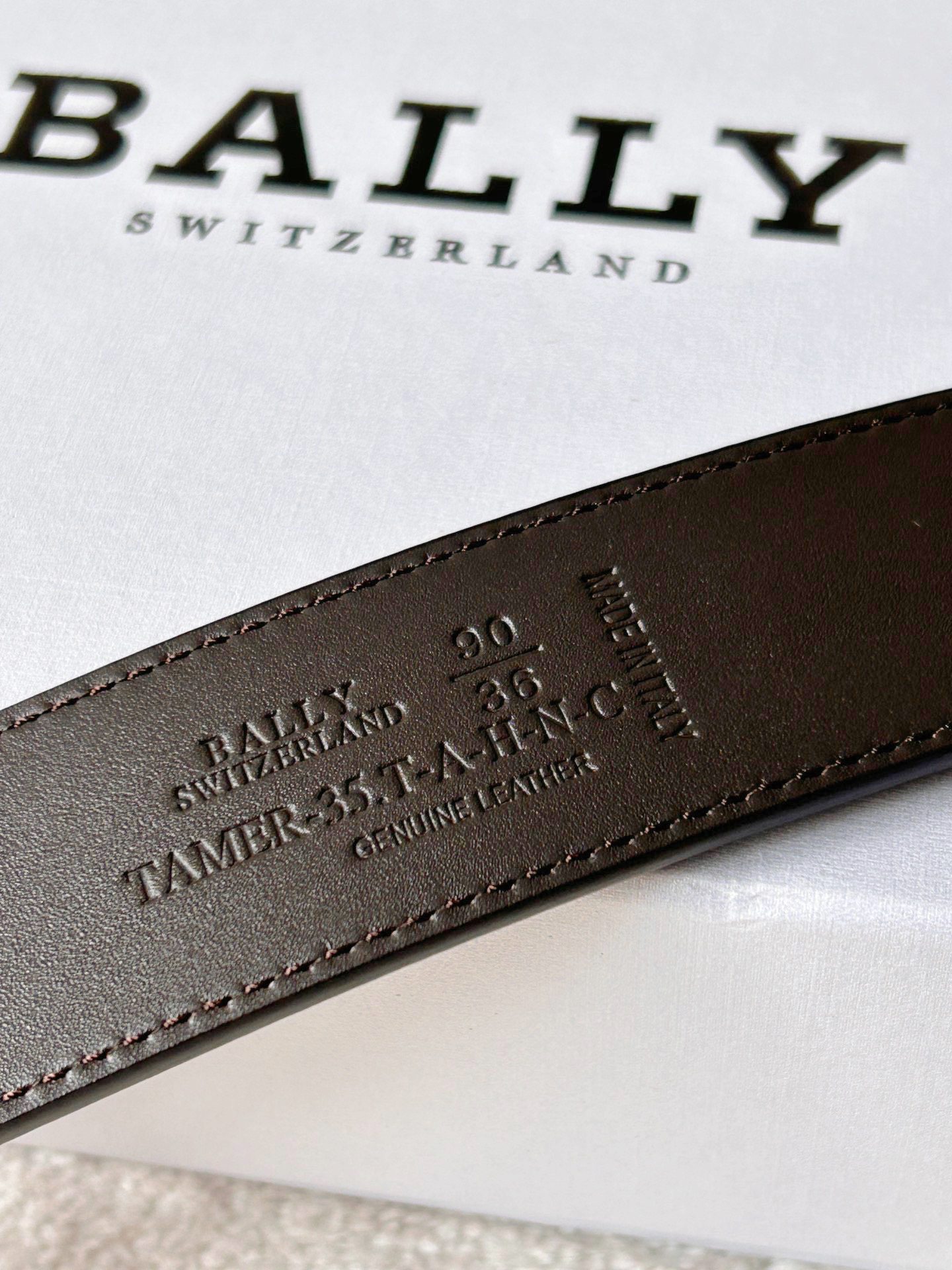 Bally Male Leather Belt Coffee M