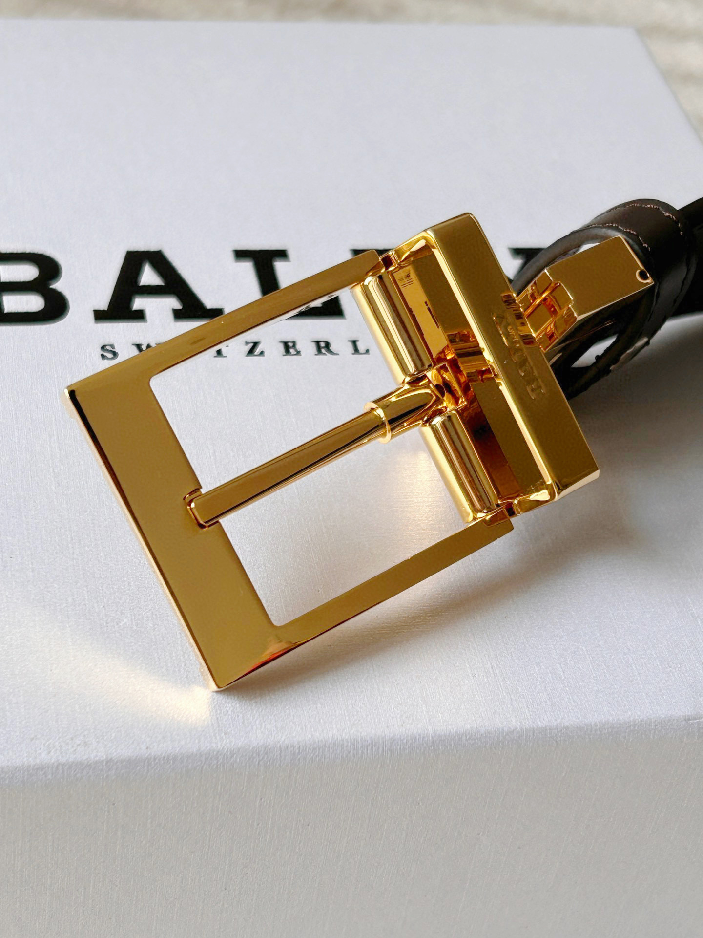 Bally Male Leather Belt Coffee M