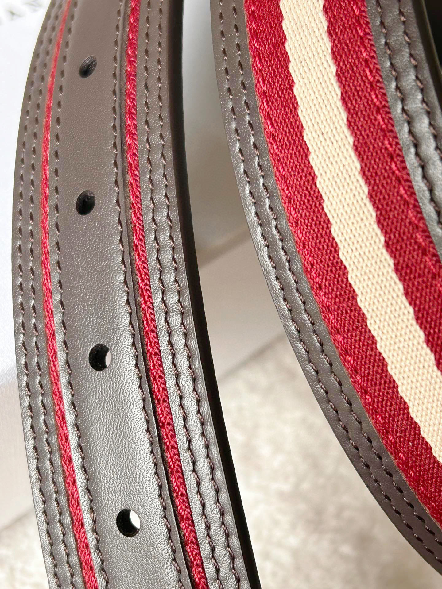 Bally Male Leather Belt Coffee M