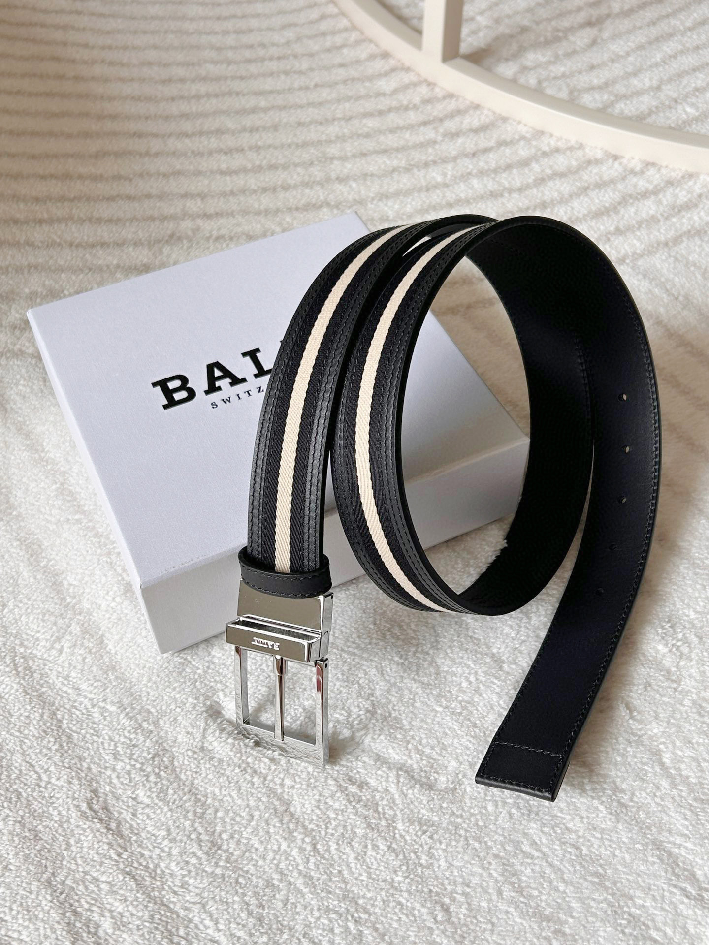Bally Male Leather Belt Coffee M
