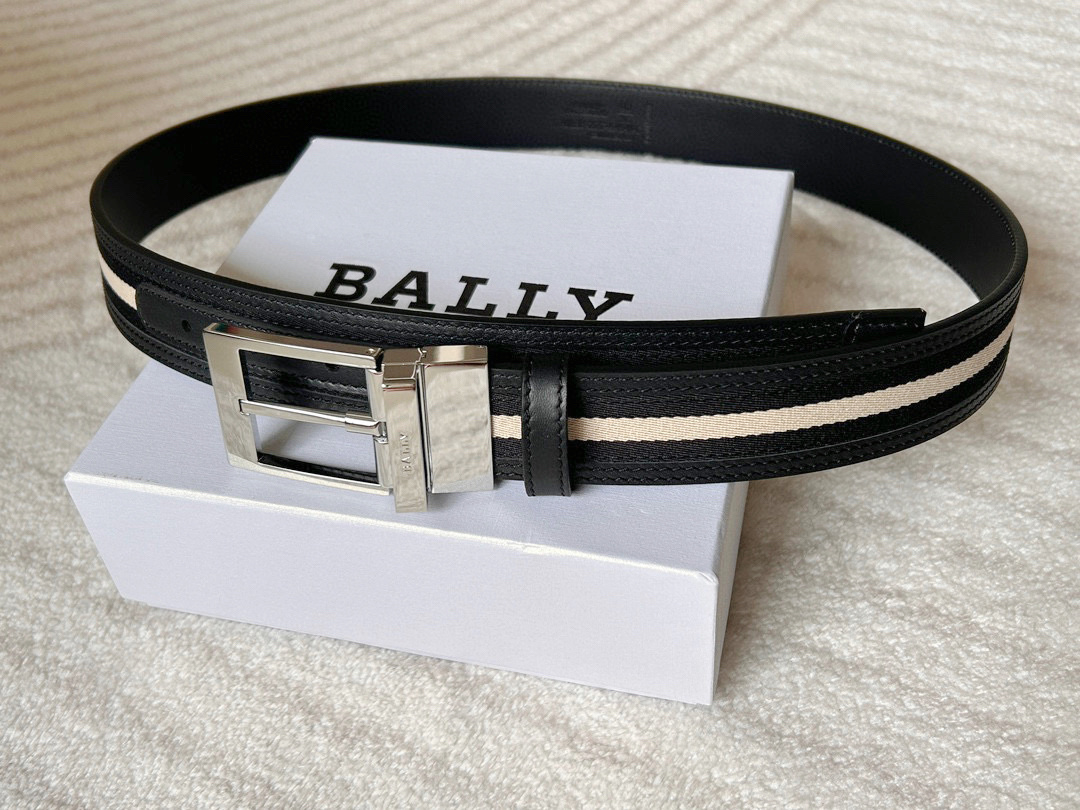 Bally Male Leather Belt Coffee M