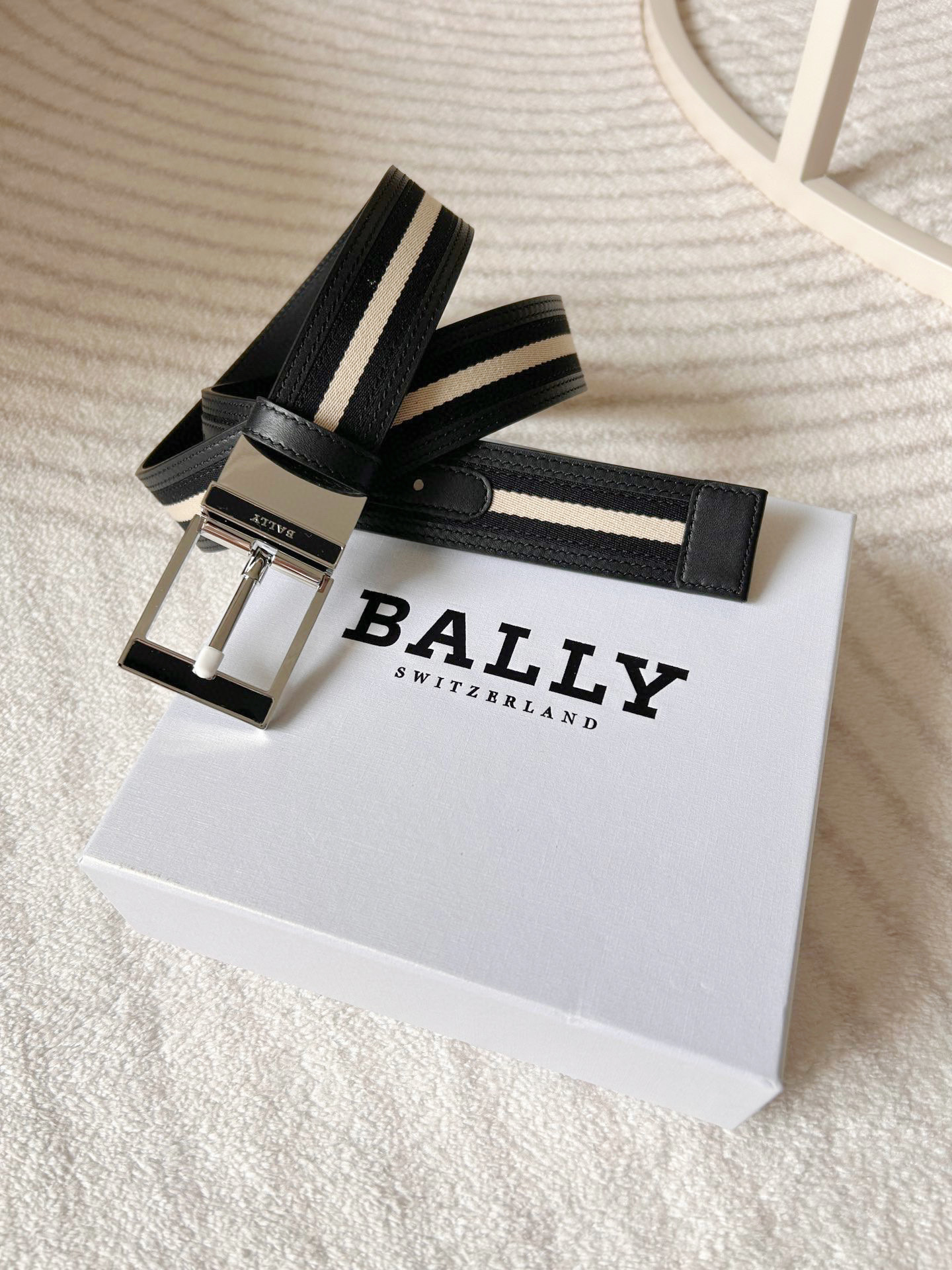 Bally Male Leather Belt Coffee M