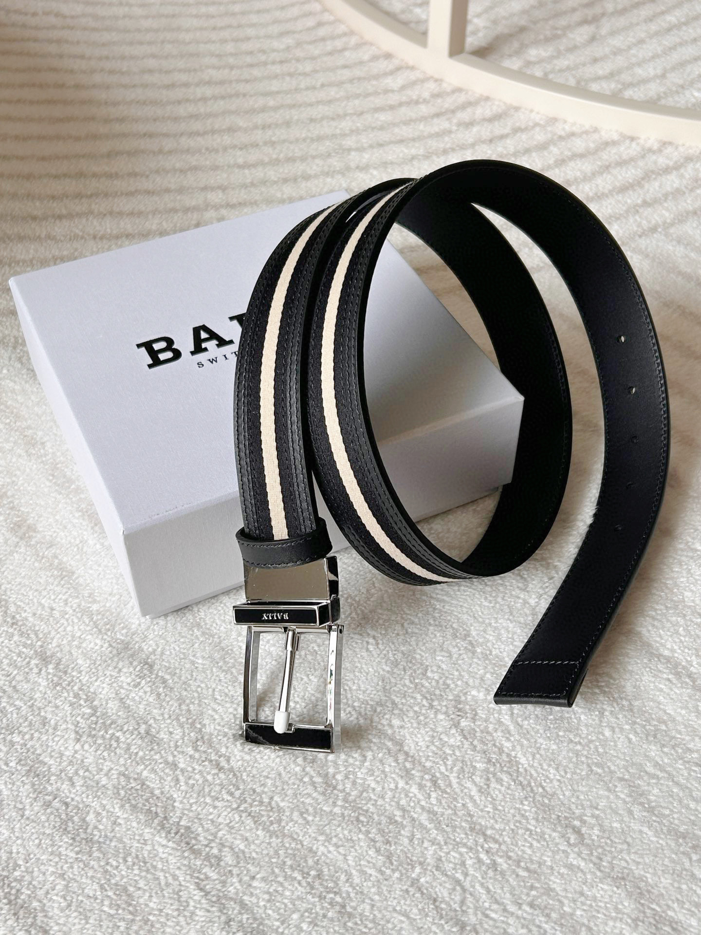 Bally Male Leather Belt Coffee M
