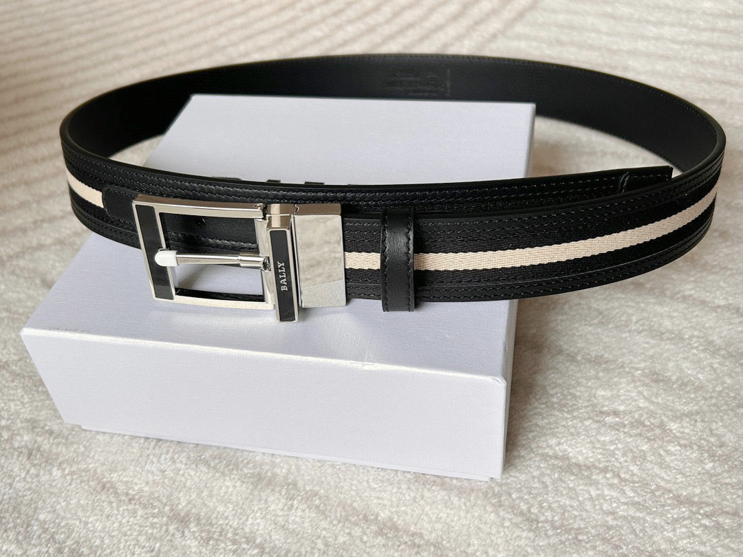 Bally Male Leather Belt Coffee M