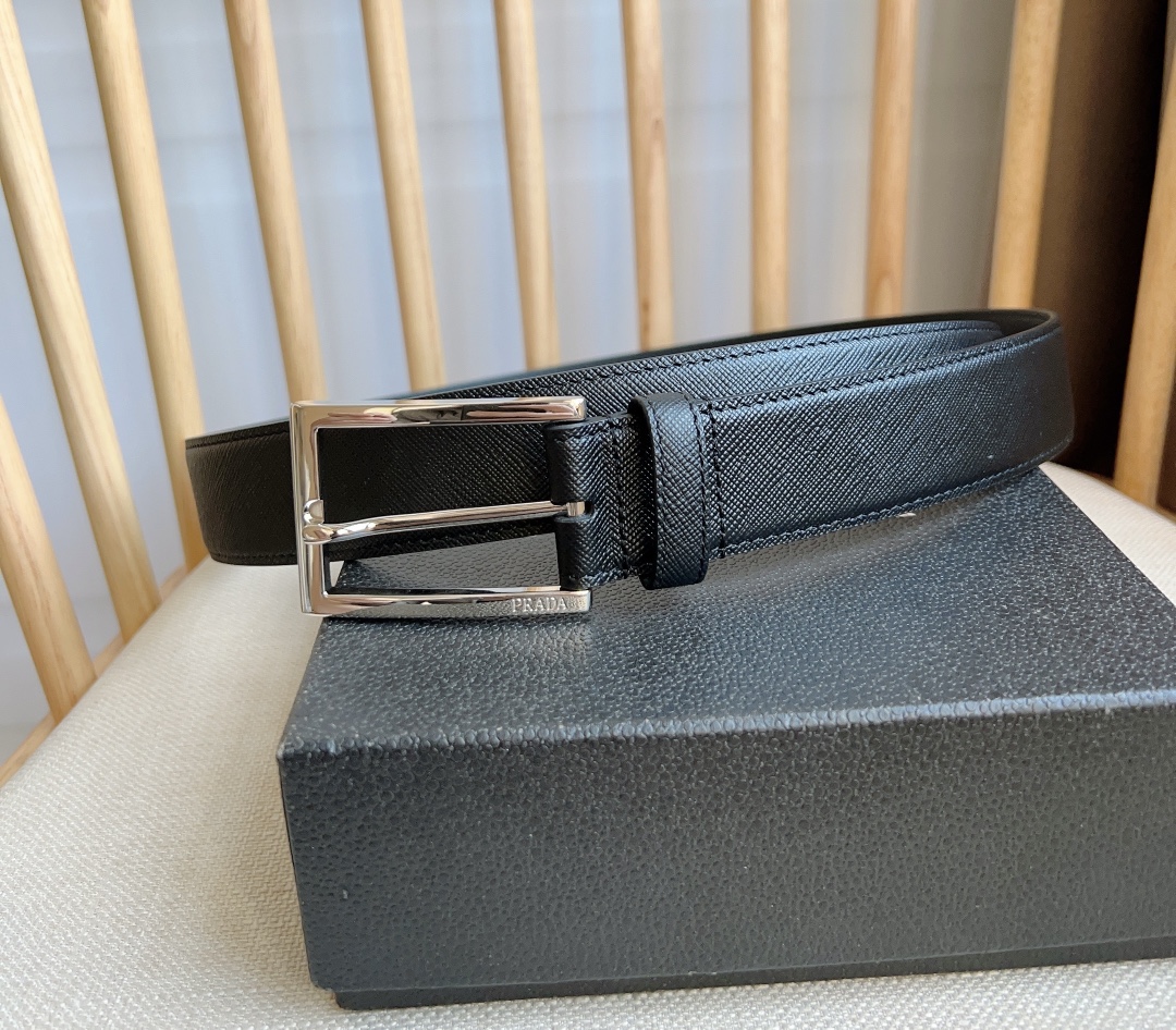 Prada Male Basic Belt Top Grain Leather M