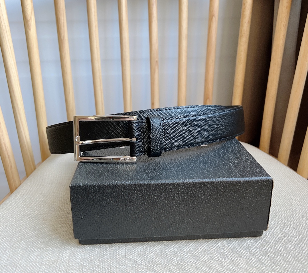 Prada Male Basic Belt Top Grain Leather M