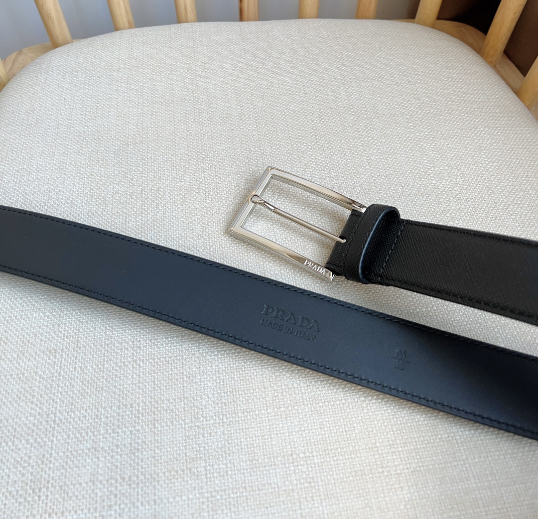 Prada Male Basic Belt Top Grain Leather M
