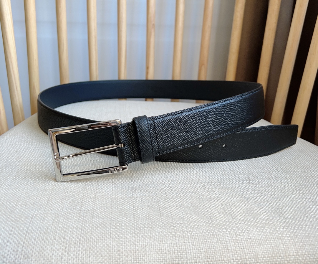 Prada Male Basic Belt Top Grain Leather M