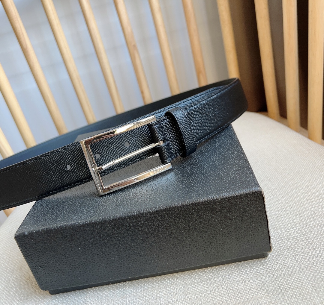 Prada Male Basic Belt Top Grain Leather M