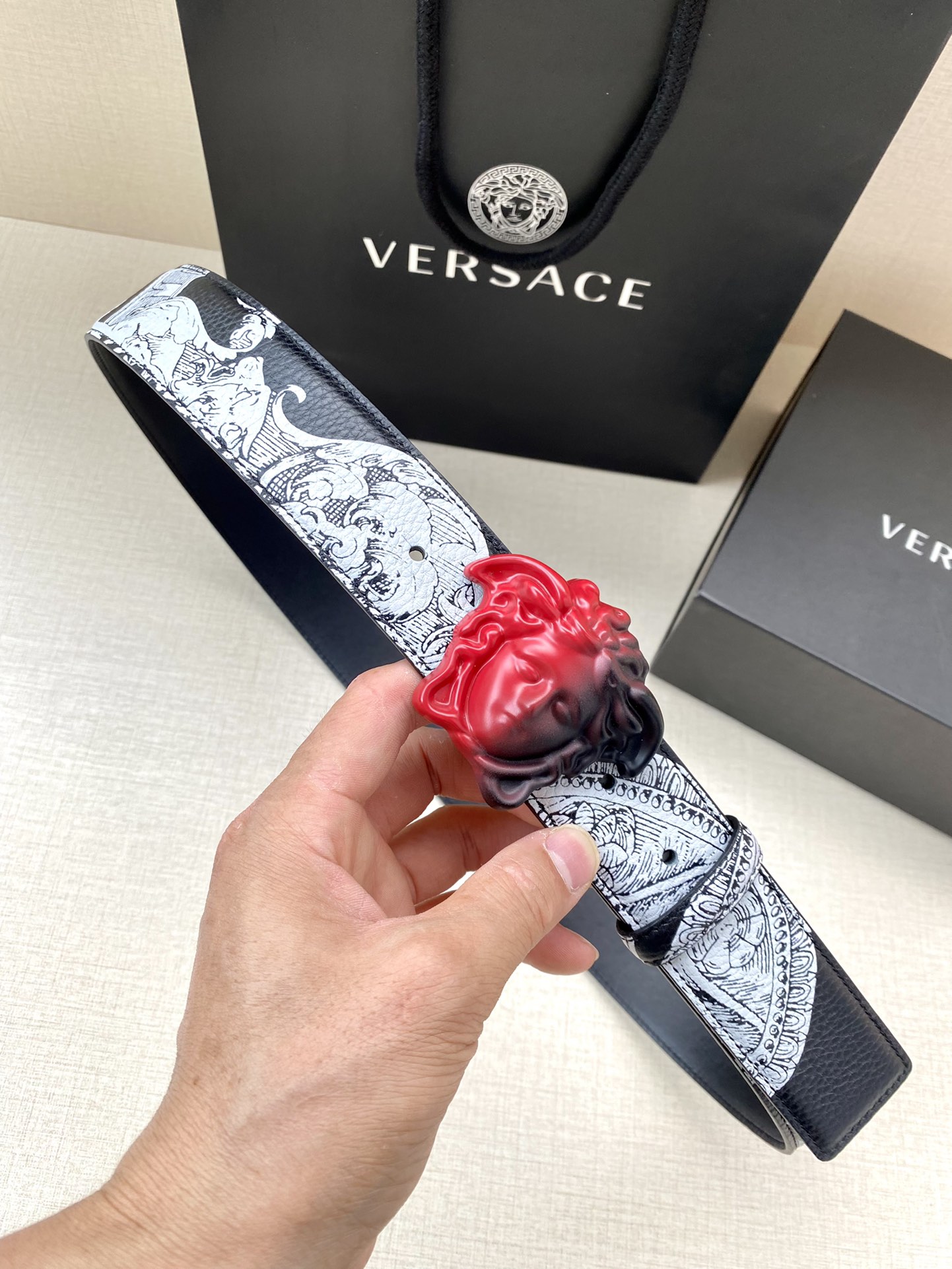 Versace Basic Belt Cow Leather S-m-l