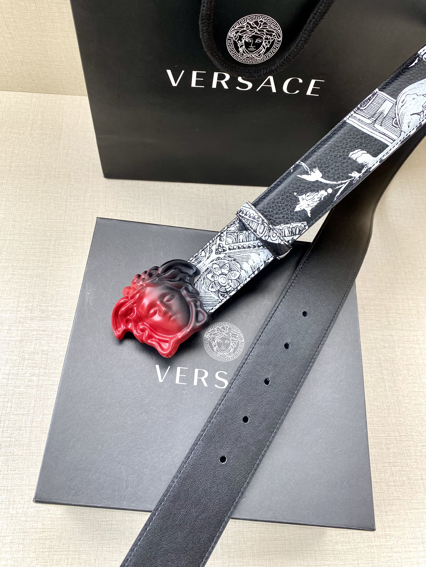 Versace Basic Belt Cow Leather S-m-l