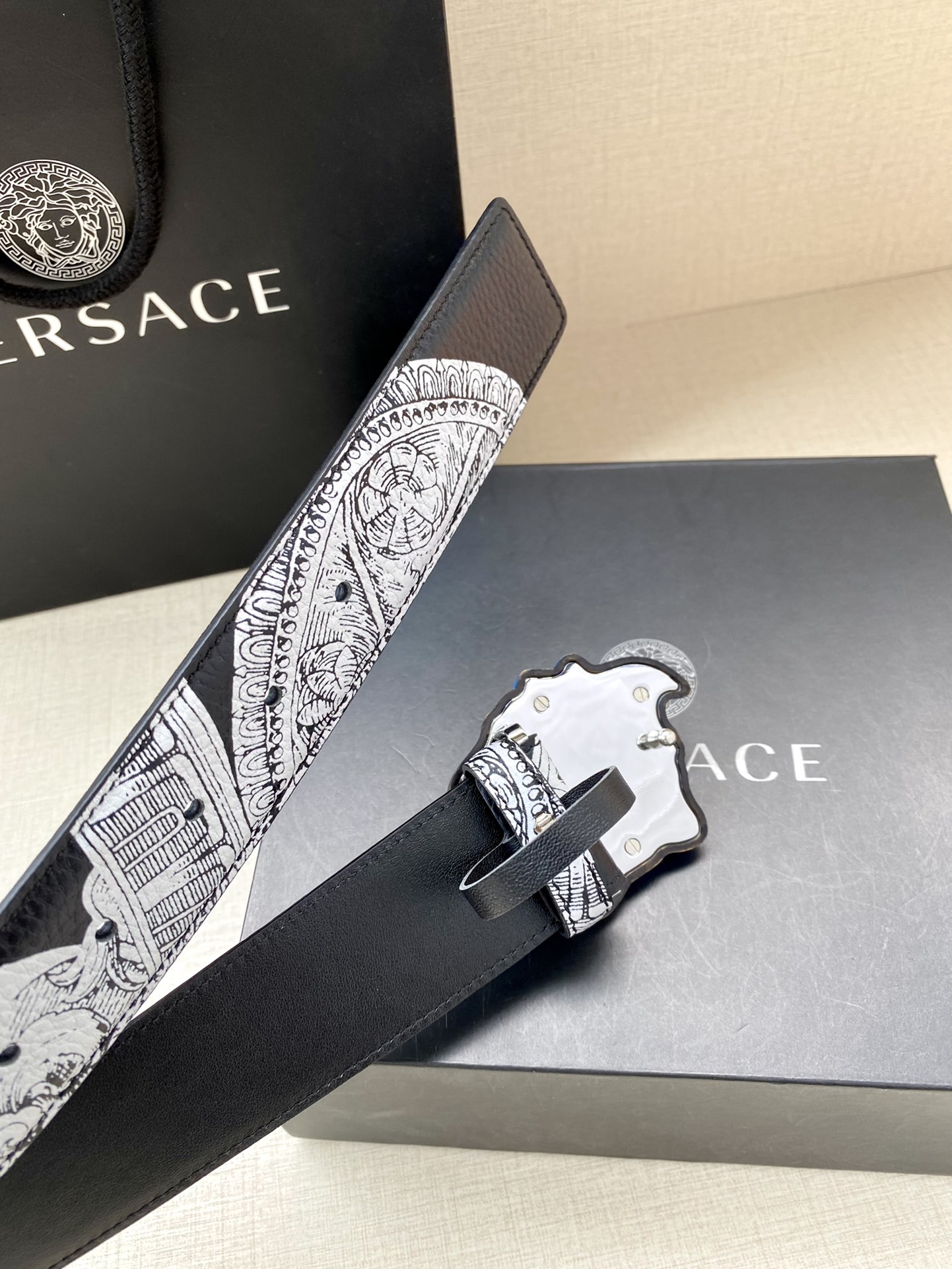 Versace Basic Belt Cow Leather S-m-l