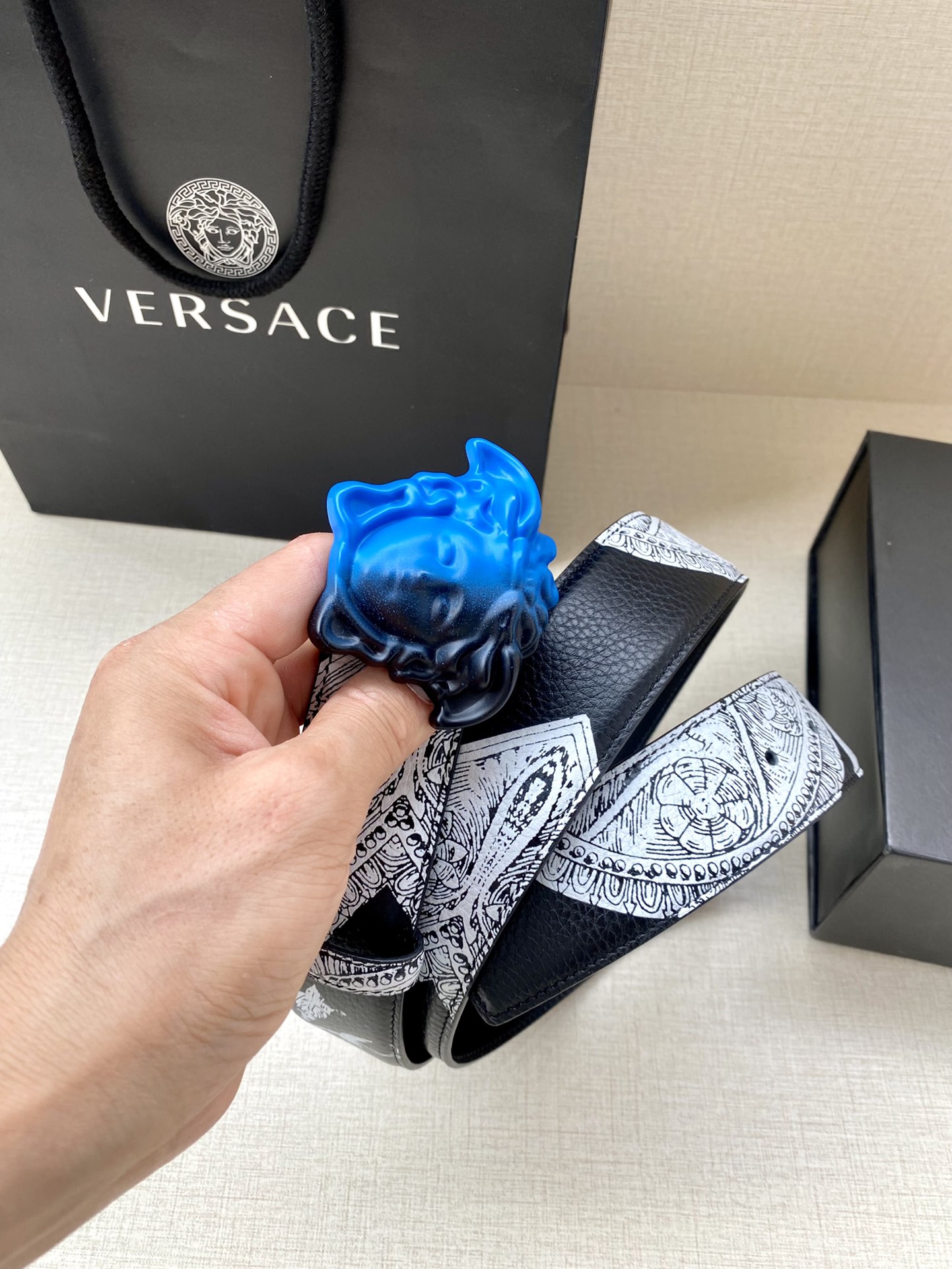 Versace Basic Belt Cow Leather S-m-l