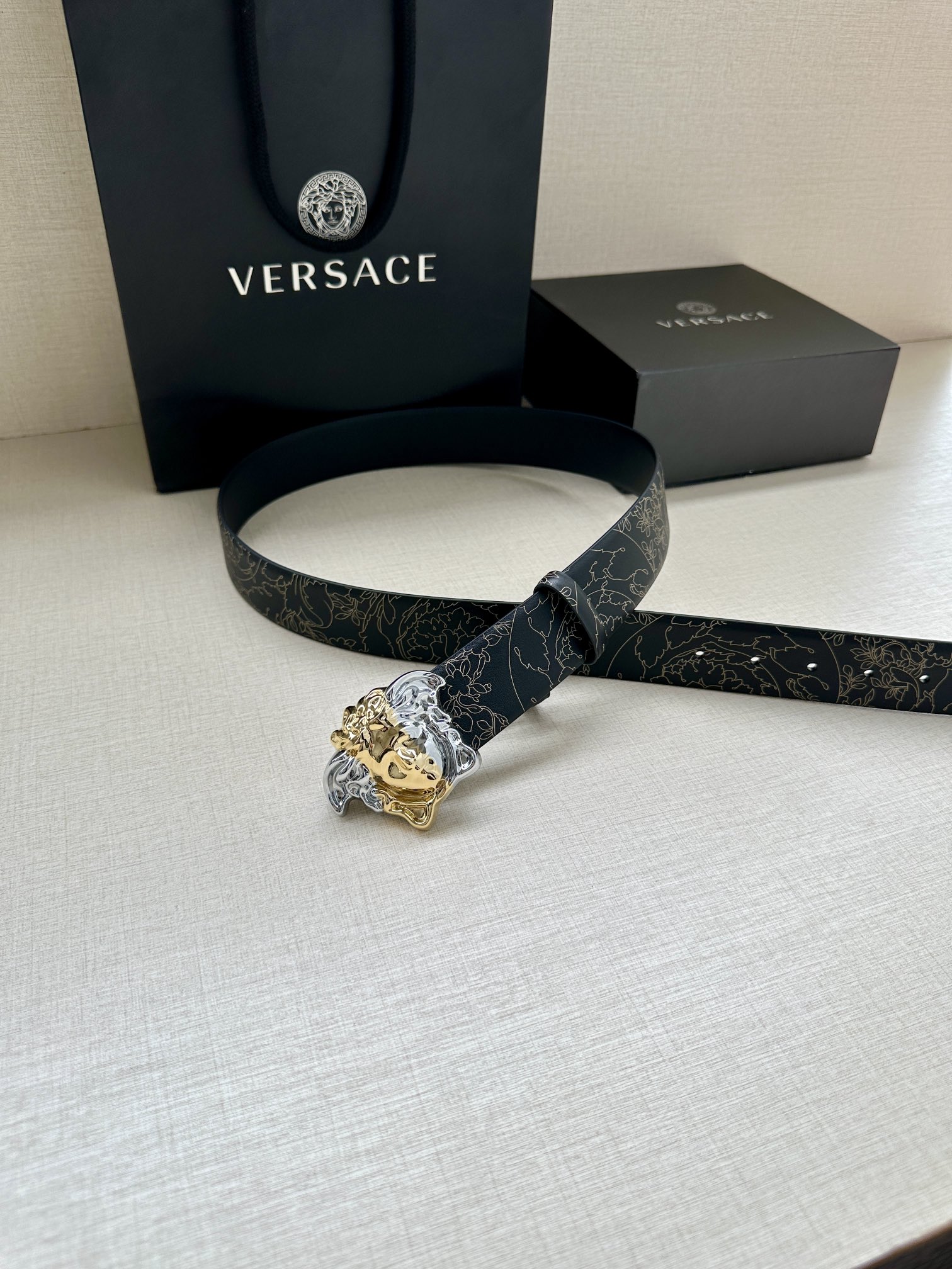 Versace Basic Belt Cow Leather S-m-l