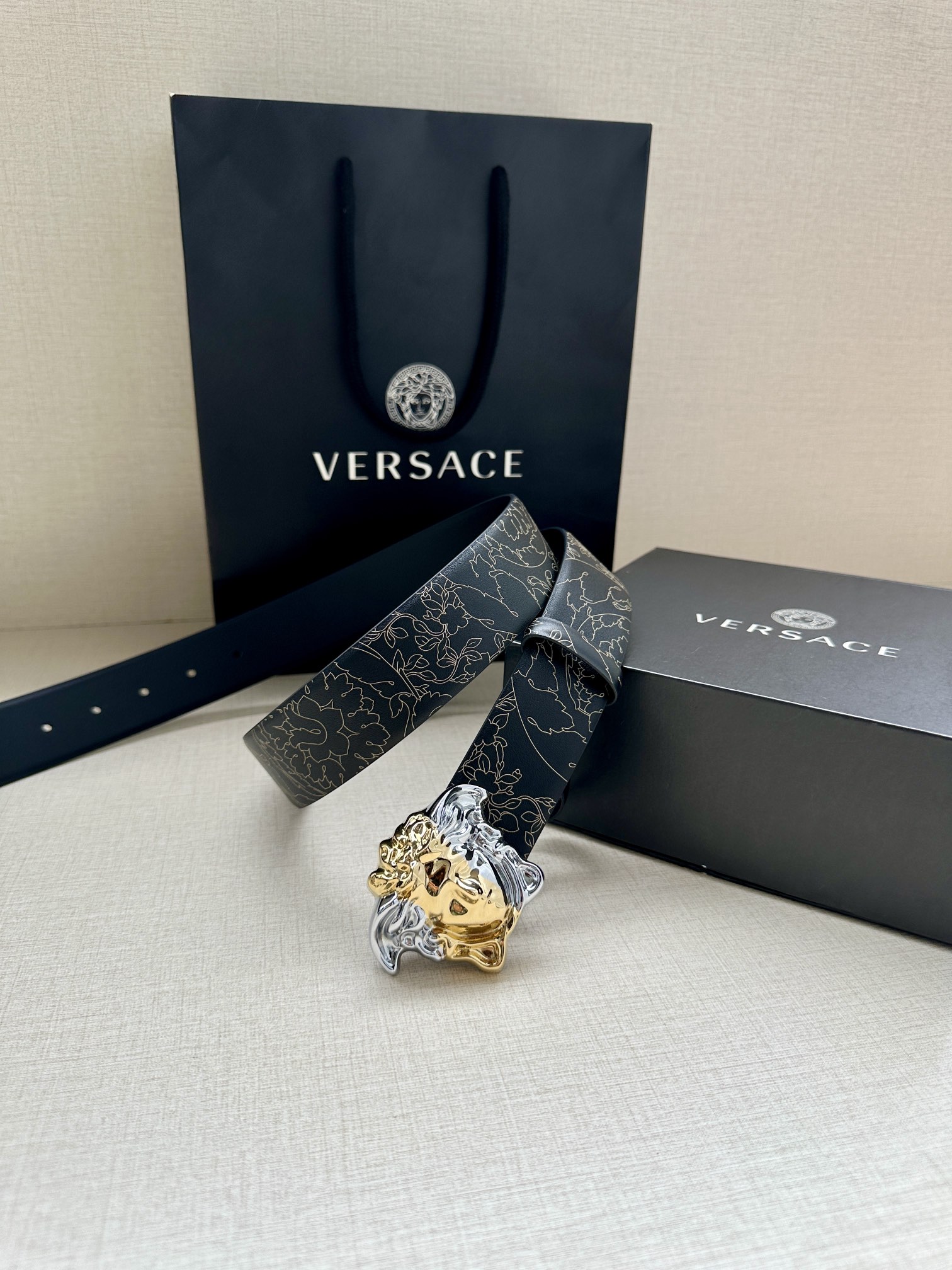 Versace Basic Belt Cow Leather S-m-l