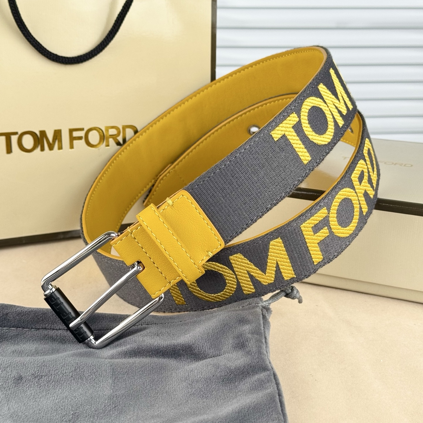 Tom Ford Male Basic Belt Cow Leather M