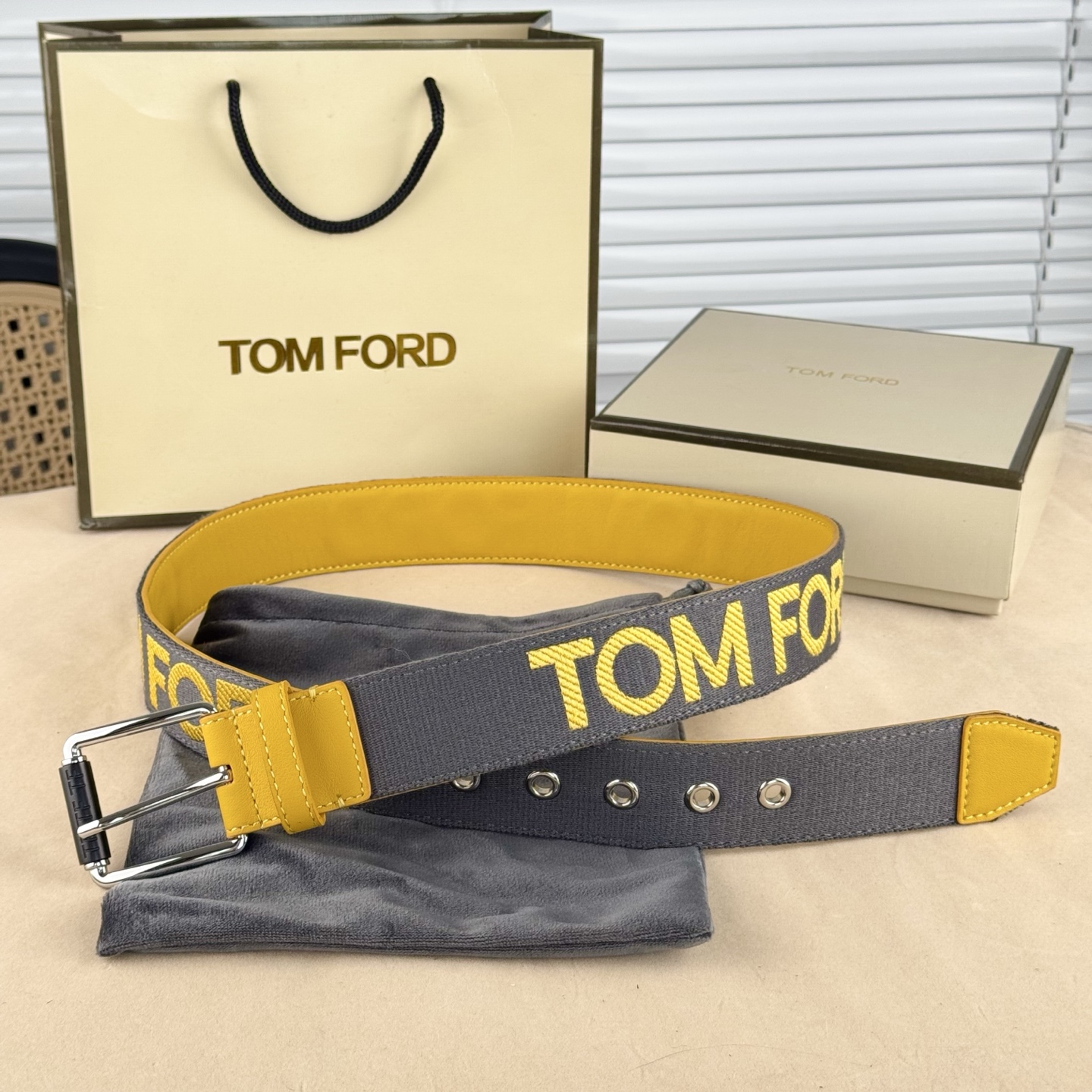 Tom Ford Male Basic Belt Cow Leather M
