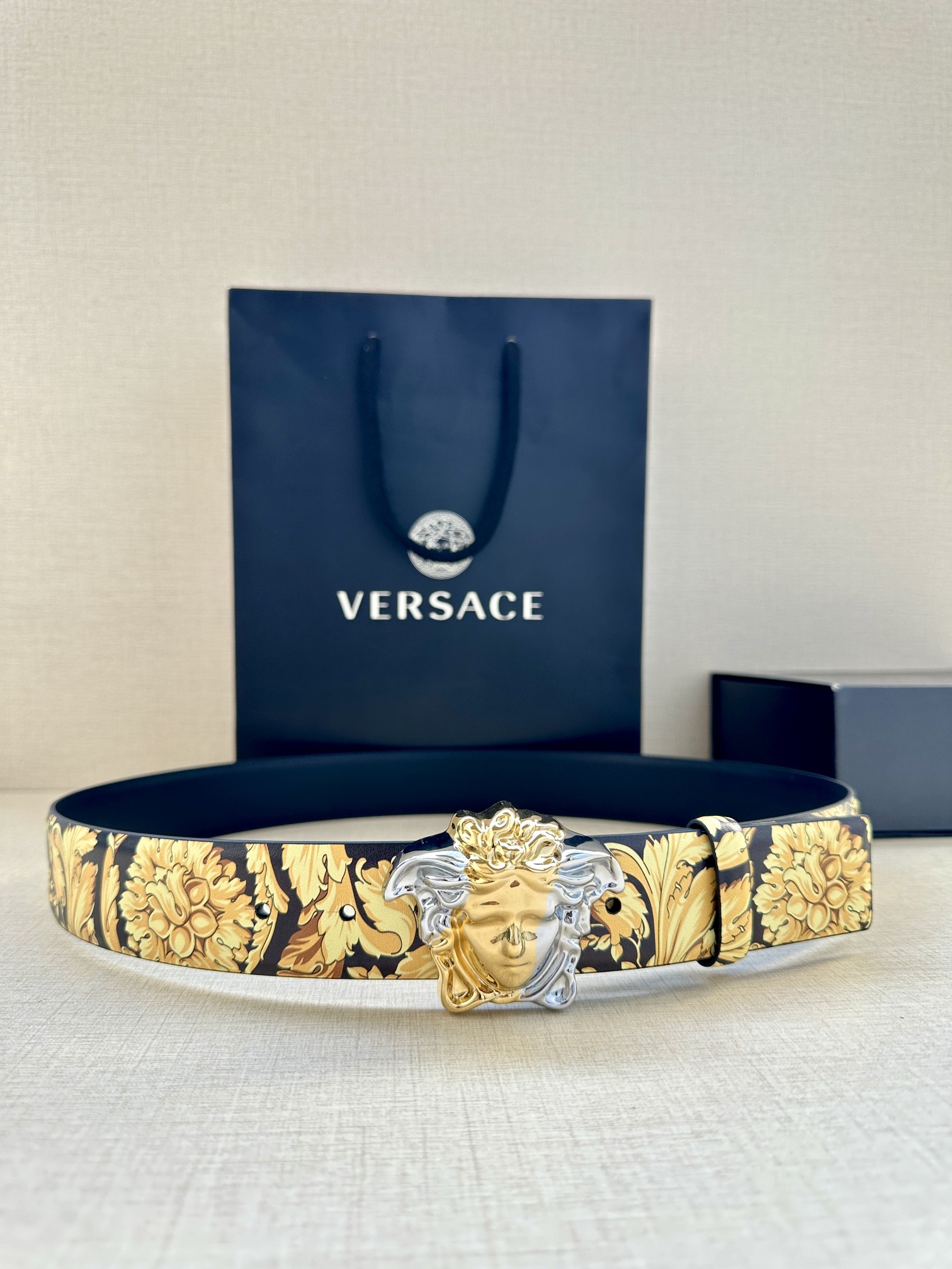 Versace Leather Belt Cow Leather S-m-l