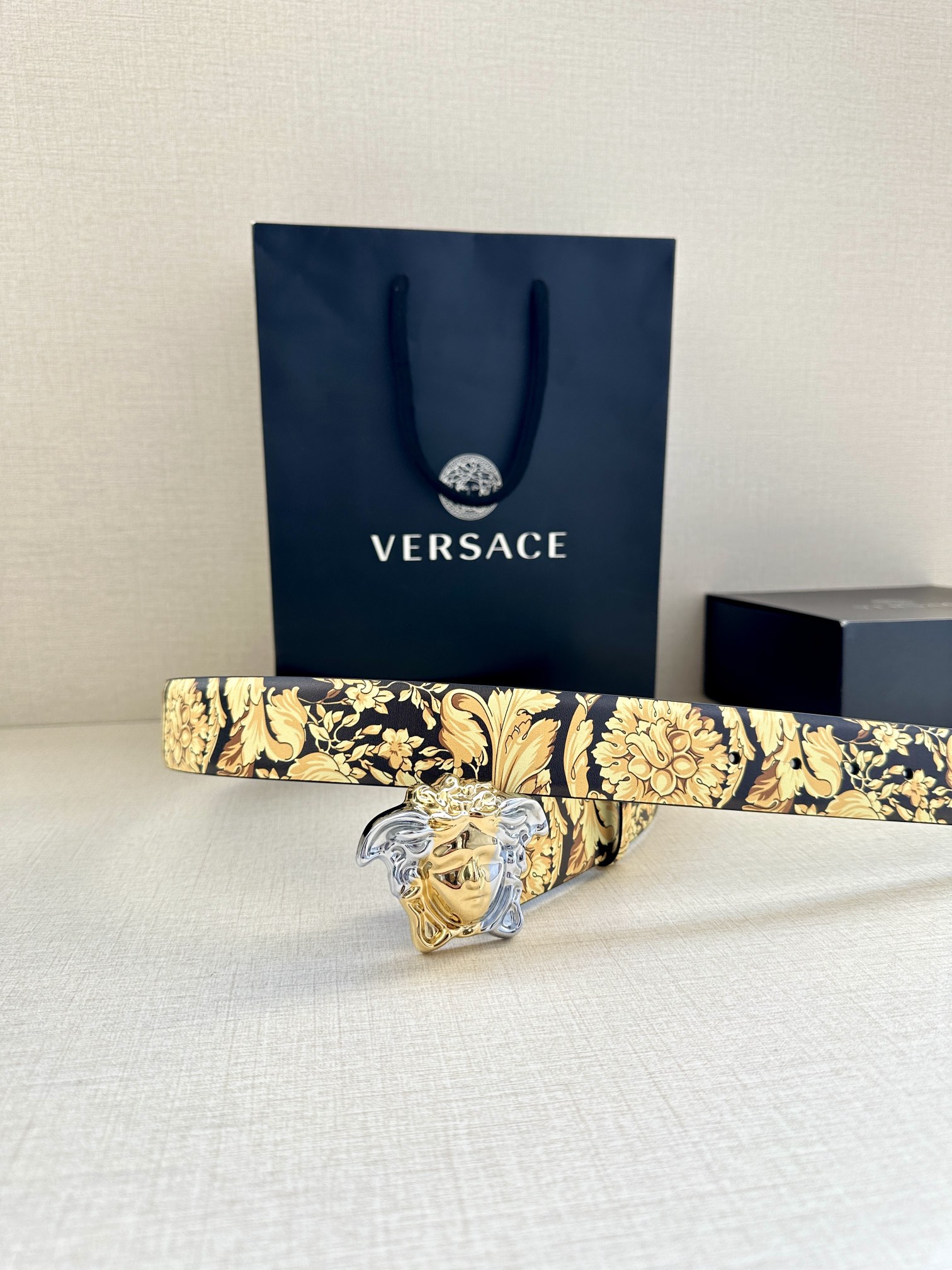 Versace Leather Belt Cow Leather S-m-l