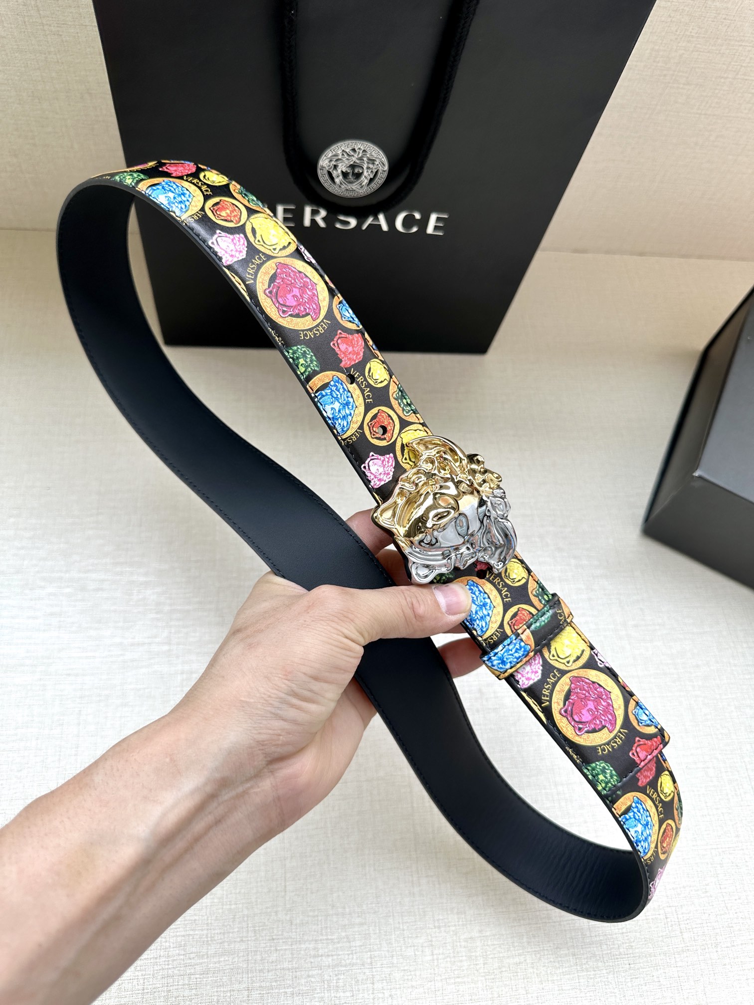 Versace Basic Belt Cow Leather S-m-l