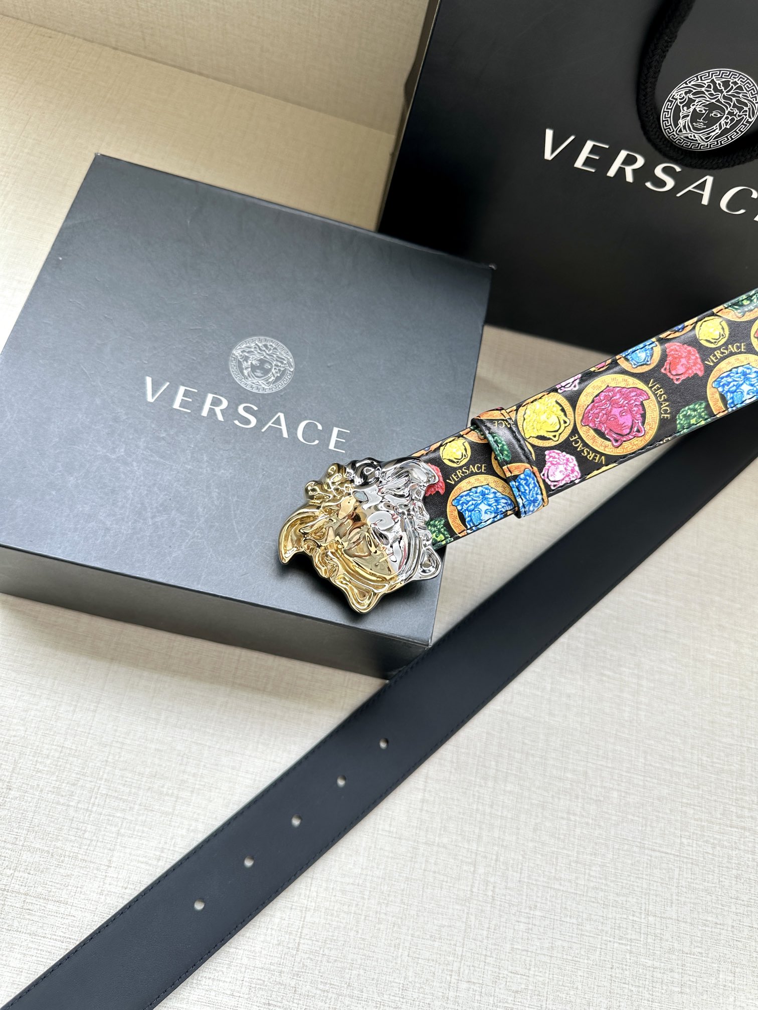 Versace Basic Belt Cow Leather S-m-l