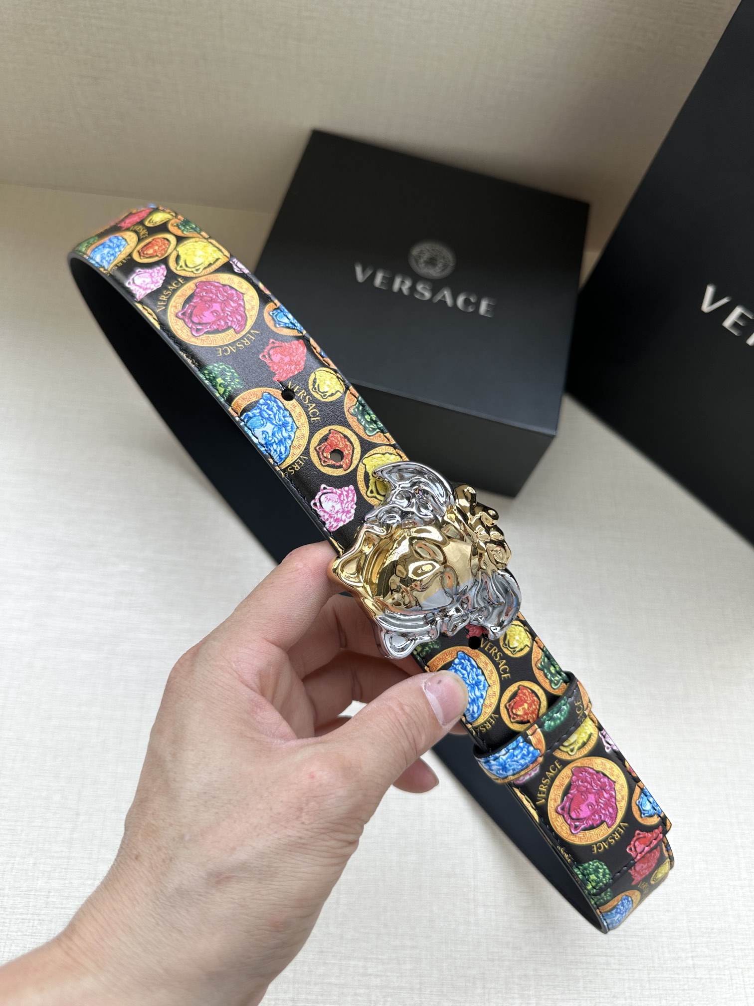 Versace Basic Belt Cow Leather S-m-l