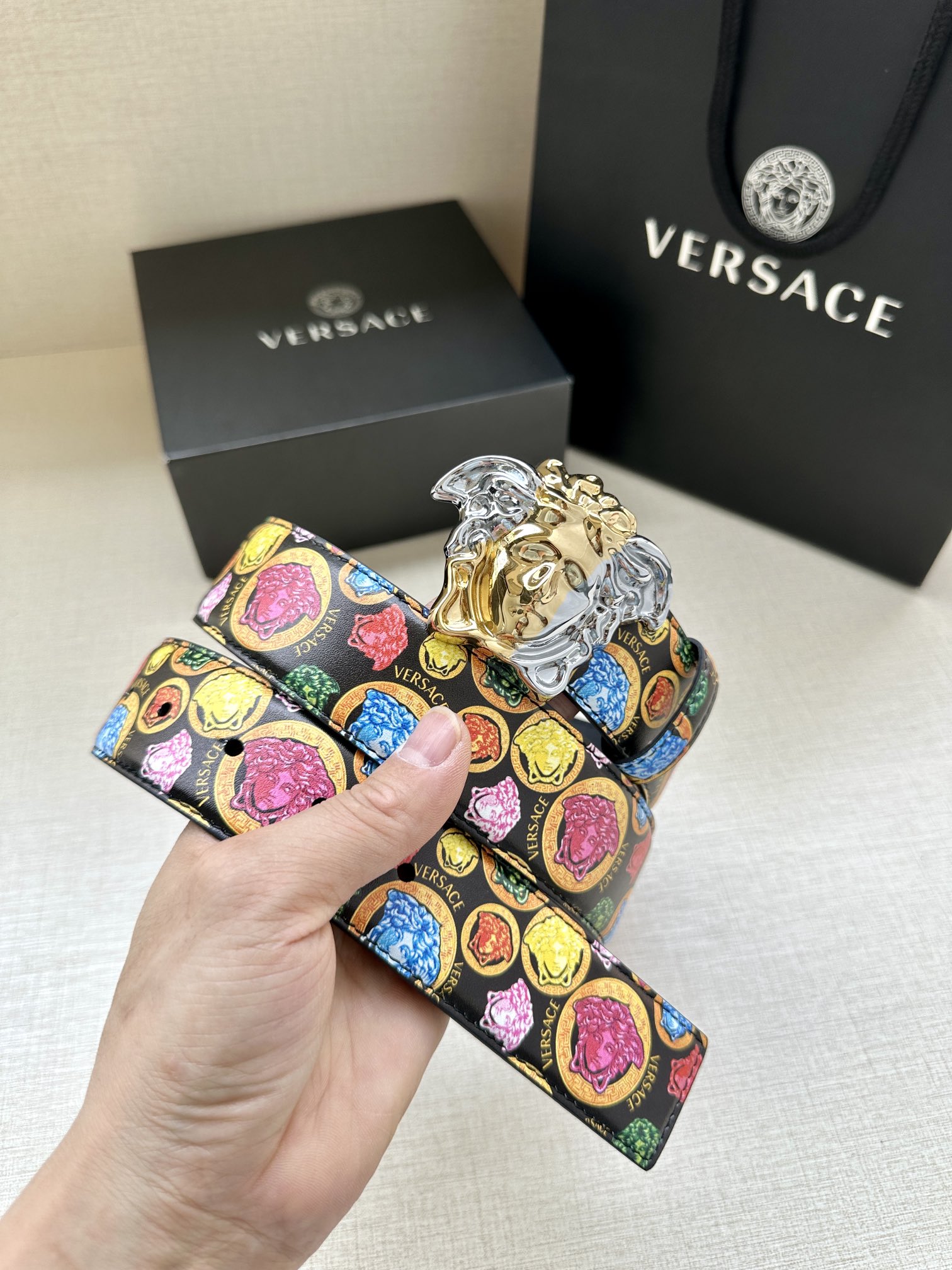 Versace Basic Belt Cow Leather S-m-l