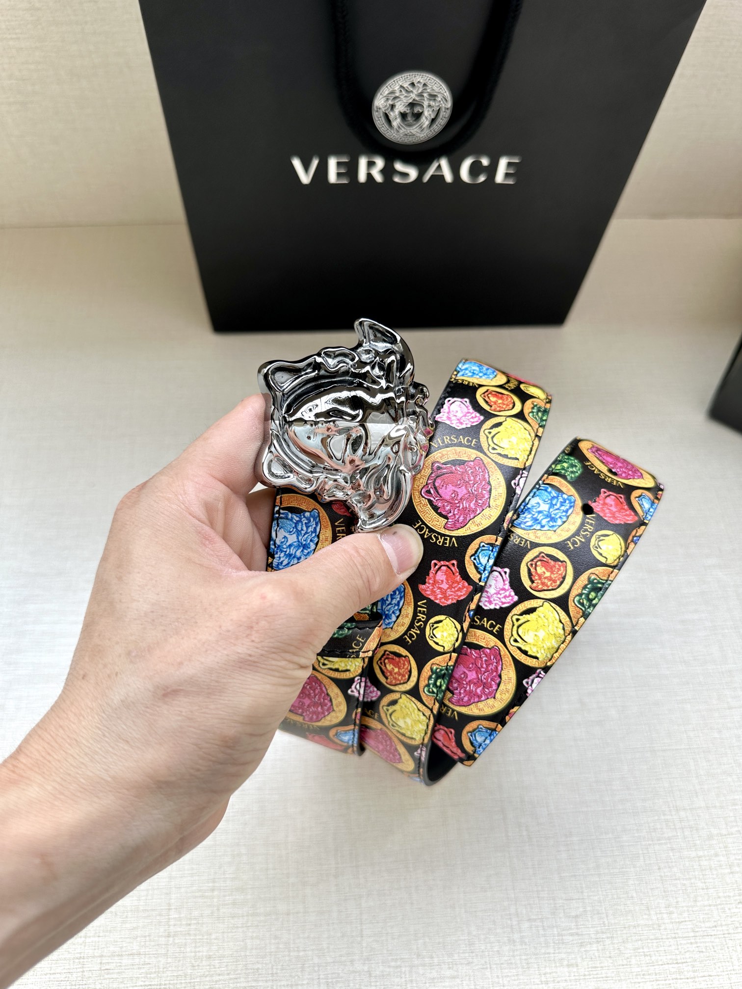 Versace Basic Belt Cow Leather S-m-l