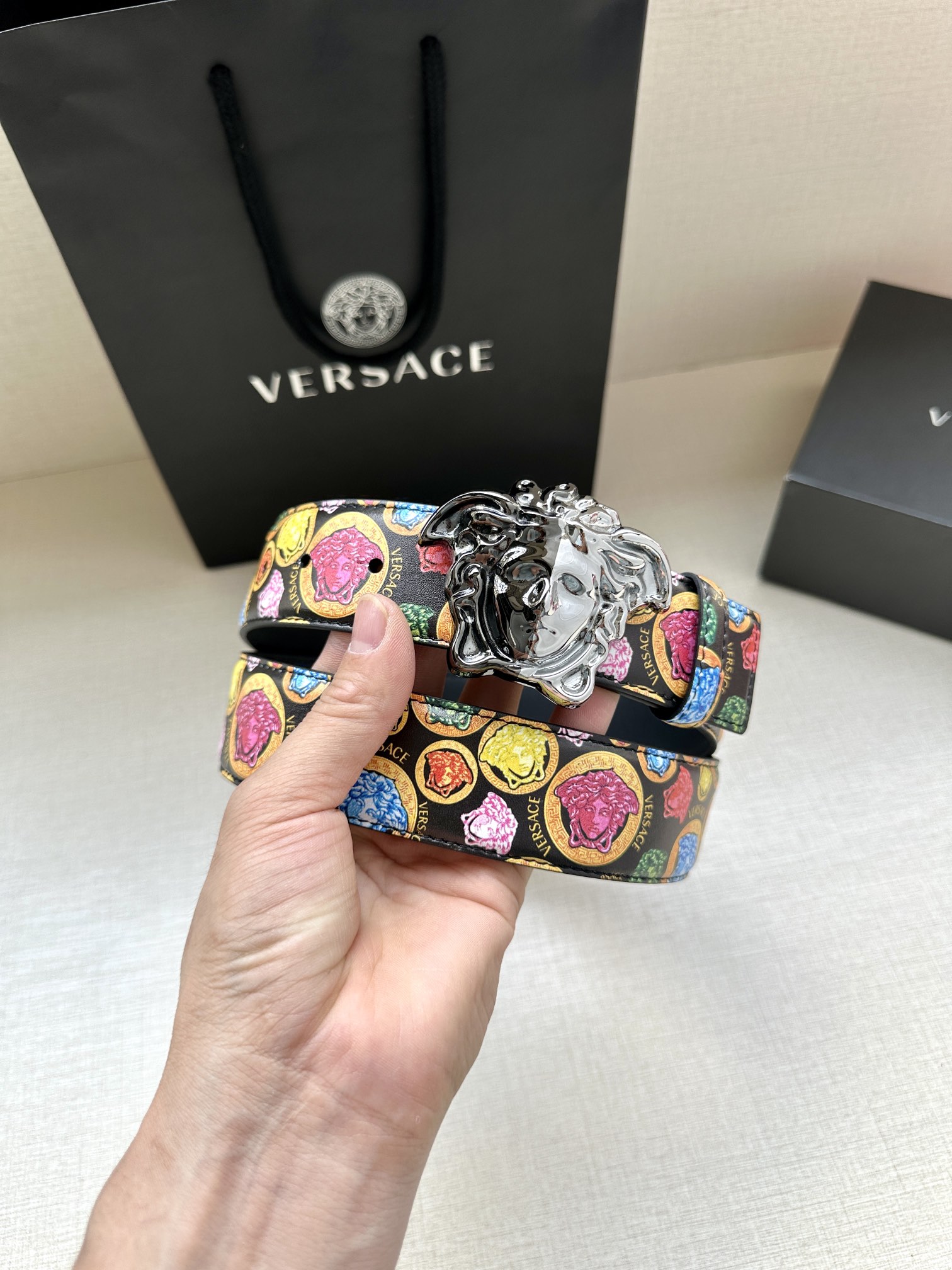 Versace Basic Belt Cow Leather S-m-l