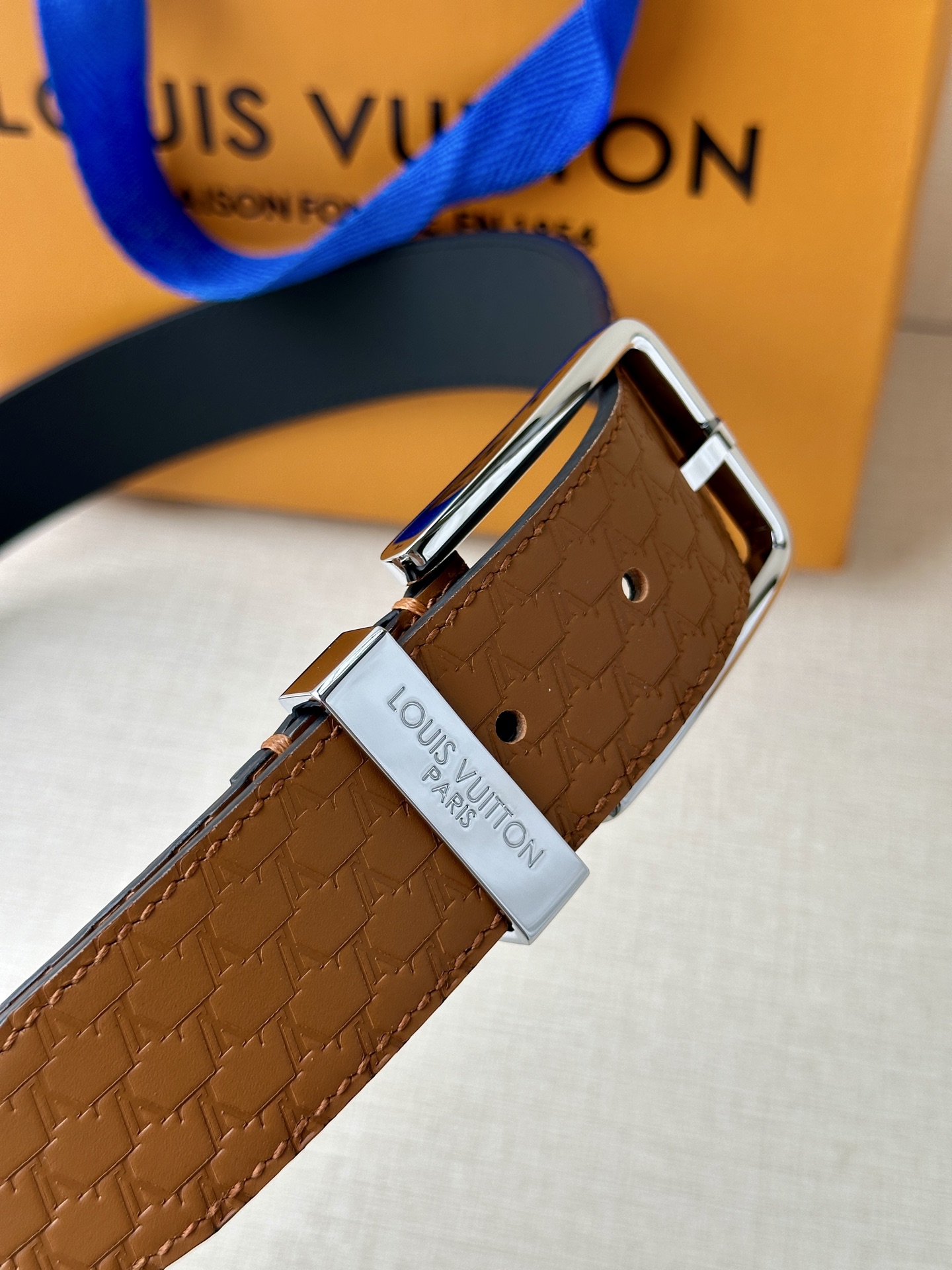 Leather Belt Silver S