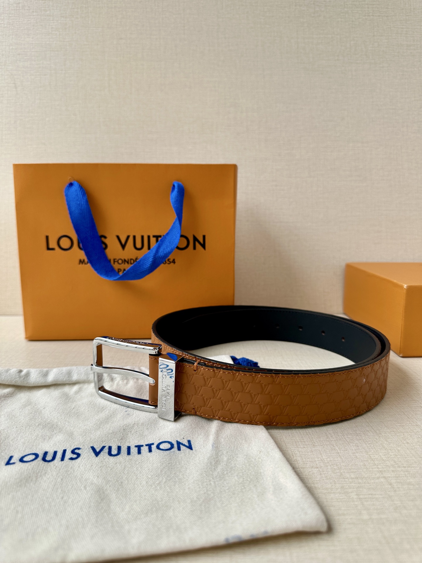 Leather Belt Silver S