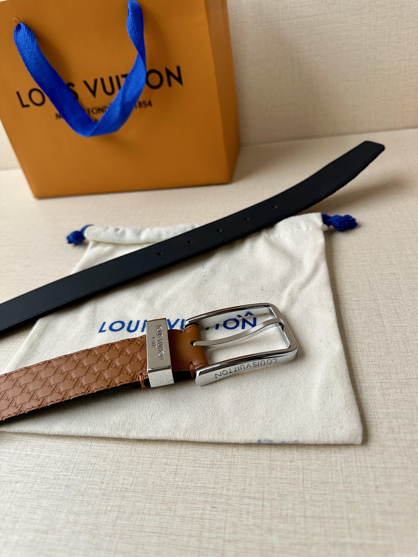 Leather Belt Silver S