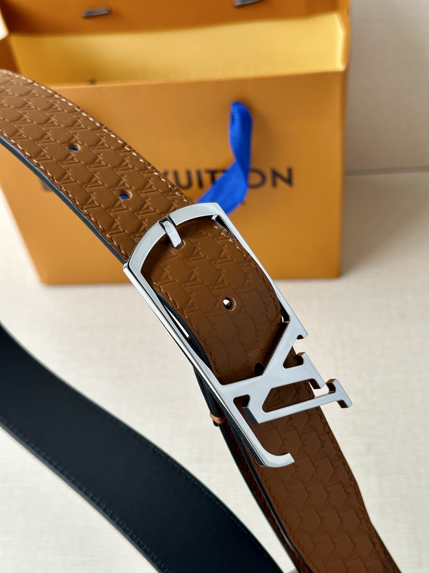 Leather Belt Silver S