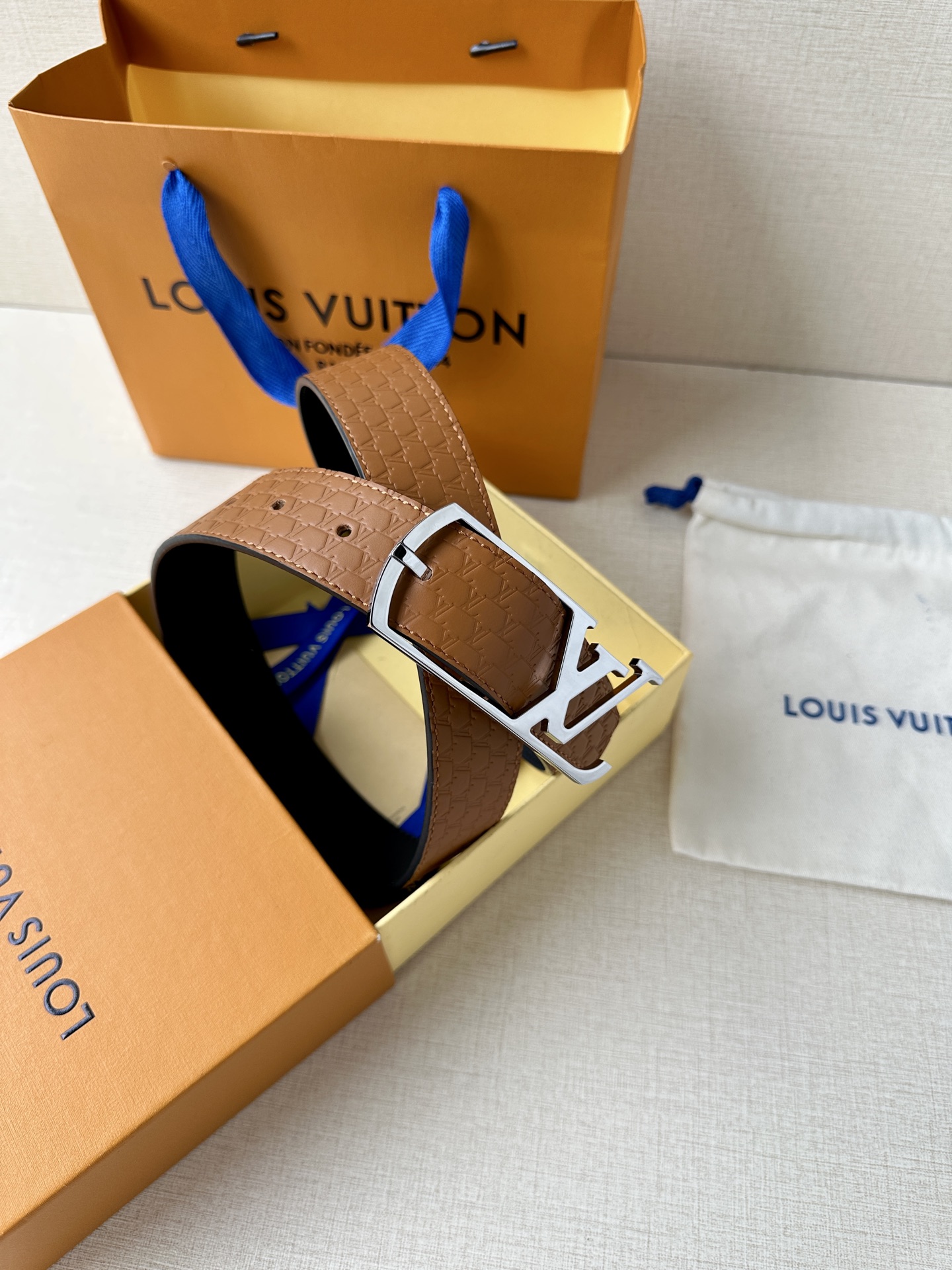 Leather Belt Silver S