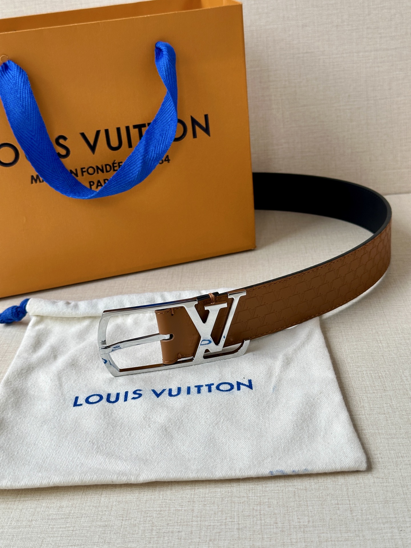 Leather Belt Silver S